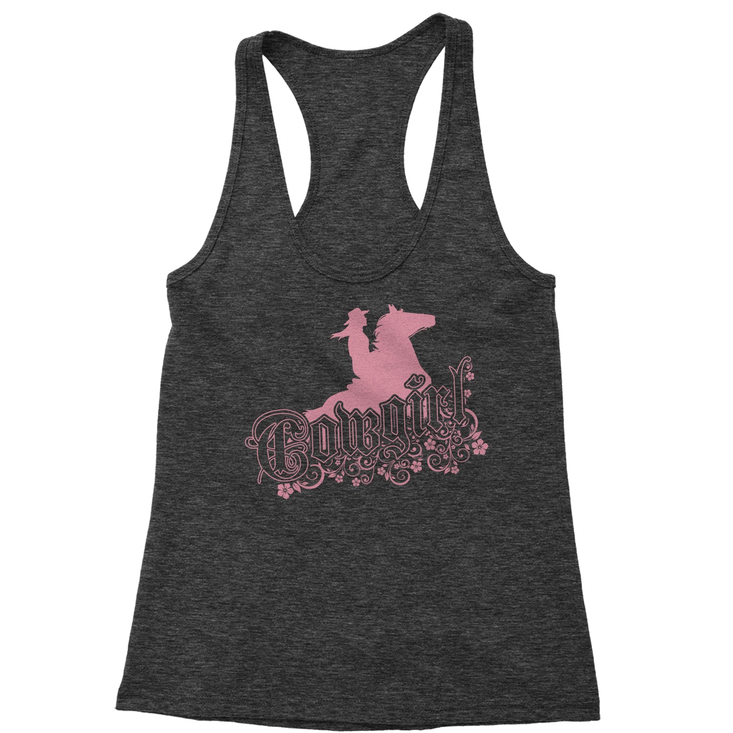 Cowgirl Riding A Horse Racerback Tank Top for Women country, daughter, farmers, girl, horses by Expression Tees