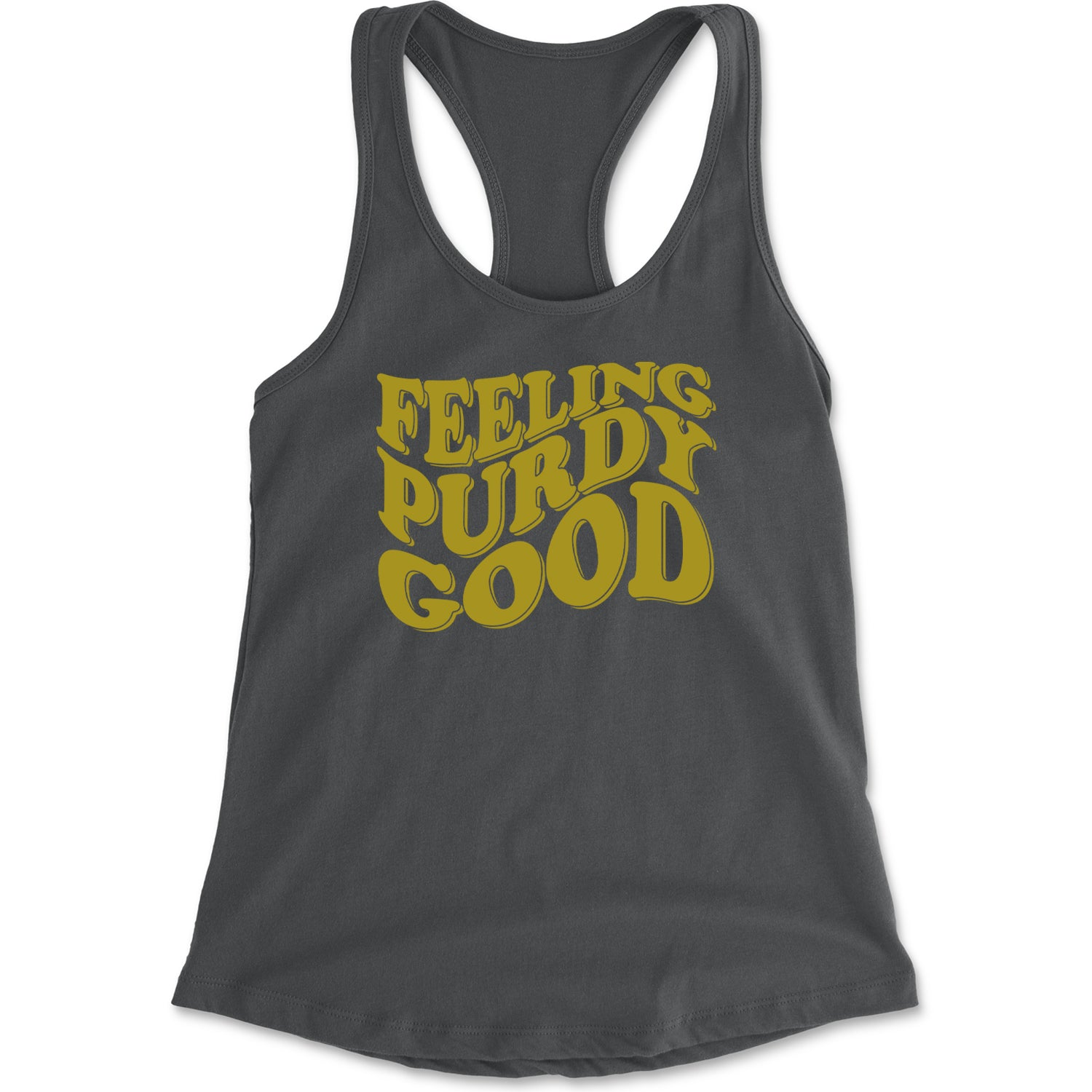 Feeling Purdy Good Racerback Tank Top for Women 13, football by Expression Tees
