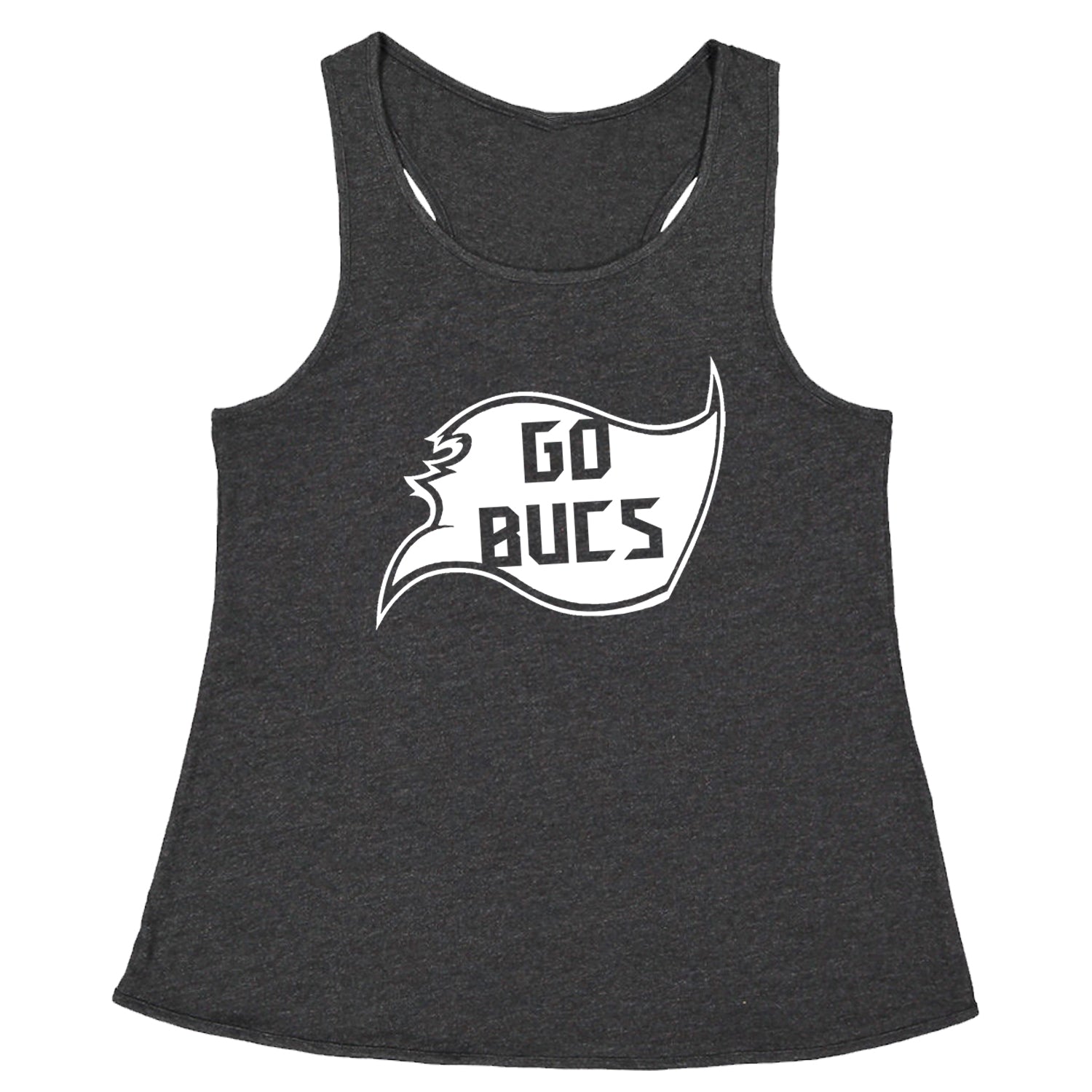 Go Bucs Buccaneers Racerback Tank Top for Women ball, flag, foot, raise, tampa, the by Expression Tees