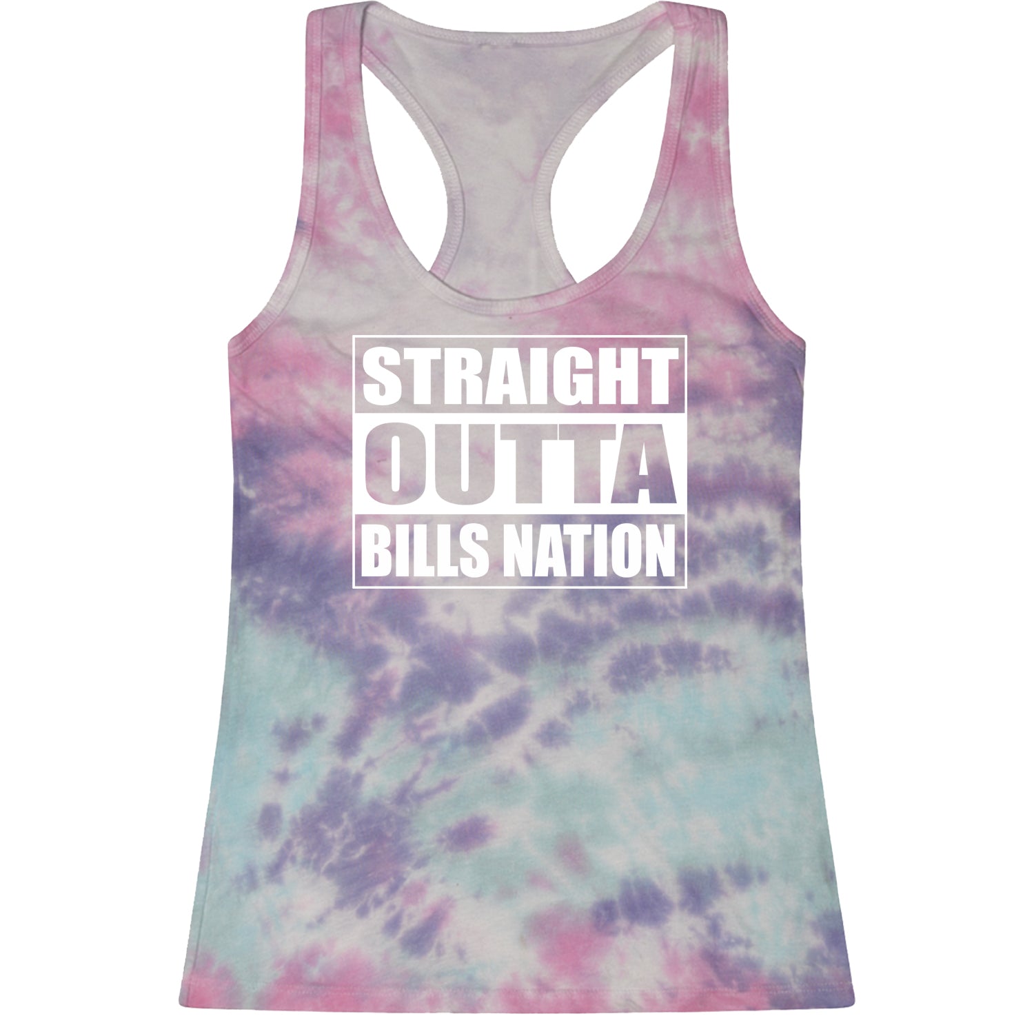Straight Outta Bills Nation Racerback Tank Top for Women bills, buffalo, football, new, york by Expression Tees