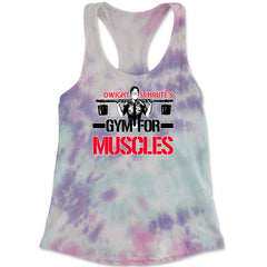 Dwight Schrute Gym For Muscles Office Workout Racerback Tank Top for Women