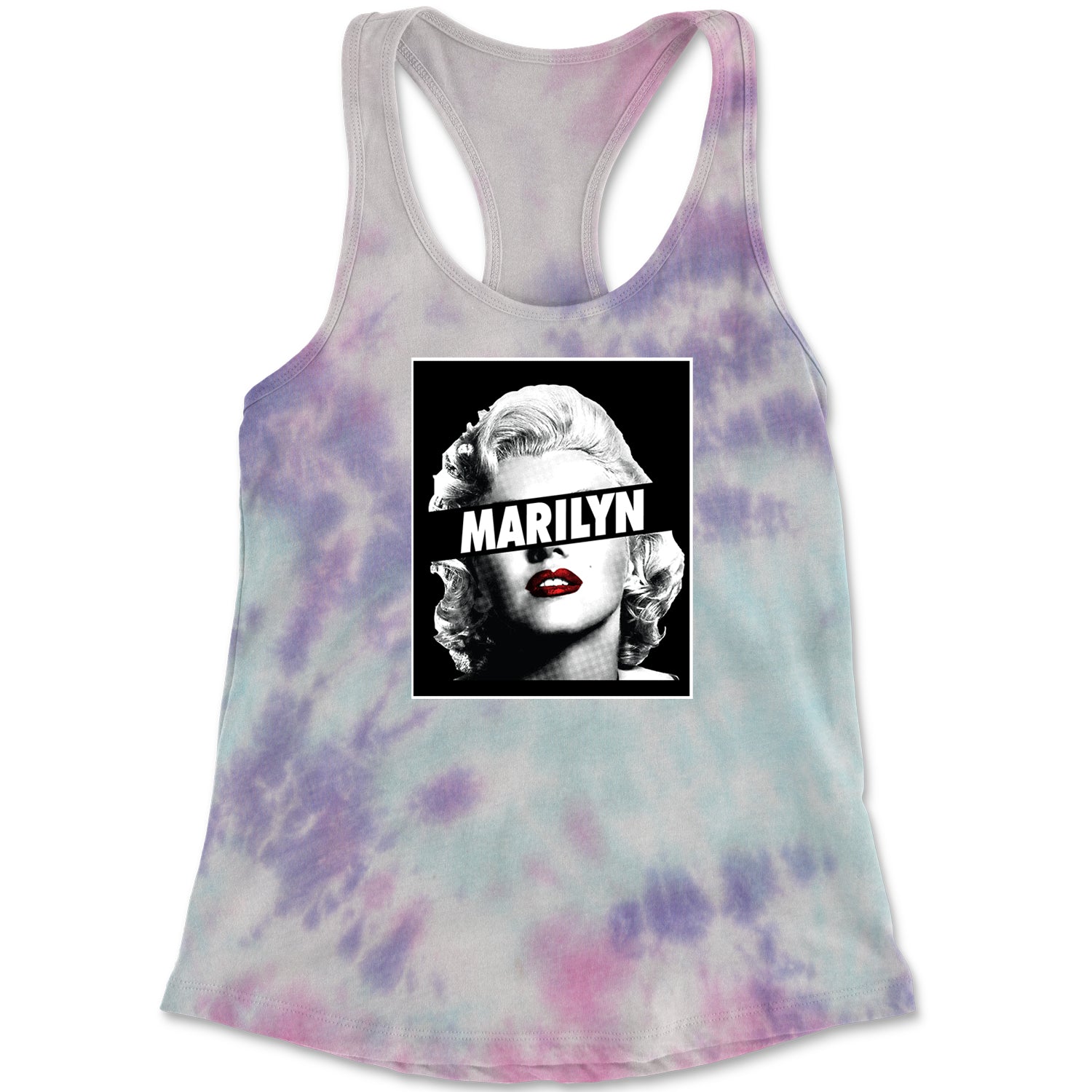 Marilyn Monroe Censored Racerback Tank Top for Women american, icon, marilyn, monroe by Expression Tees