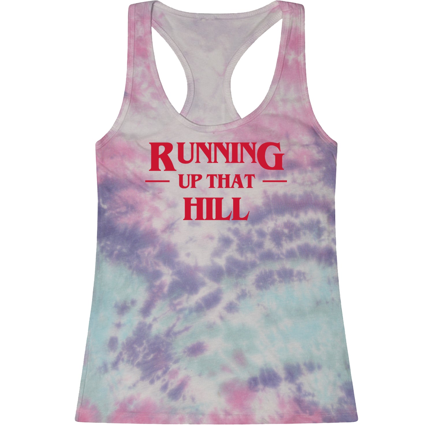 Running Up That Hill Racerback Tank Top for Women 4, don’t, eleven, four, friends, lie, season by Expression Tees