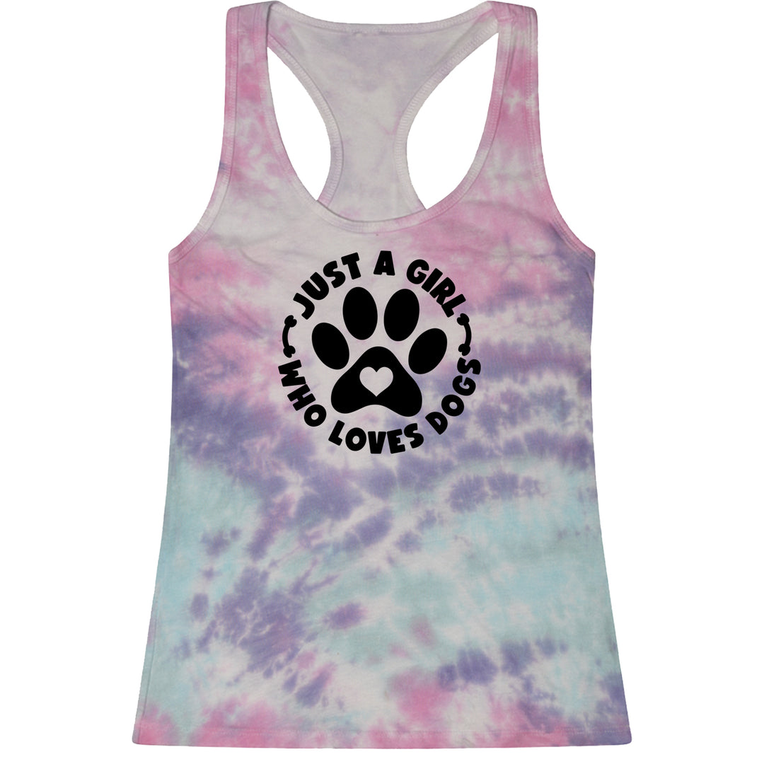 Dogs Just A Girl Who Loves DOGS Racerback Tank Top for Women dog, puppy, rescue by Expression Tees