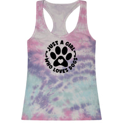 Dogs Just A Girl Who Loves DOGS Racerback Tank Top for Women dog, puppy, rescue by Expression Tees