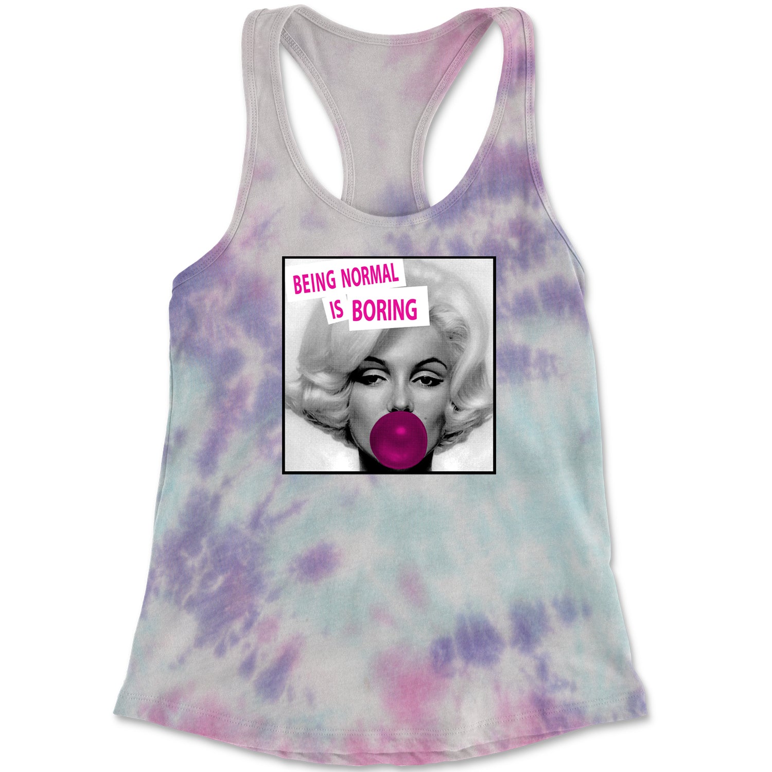 Marilyn Monroe Being Normal Is Boring Racerback Tank Top for Women art, iconic, marilyn, monroe, pop by Expression Tees