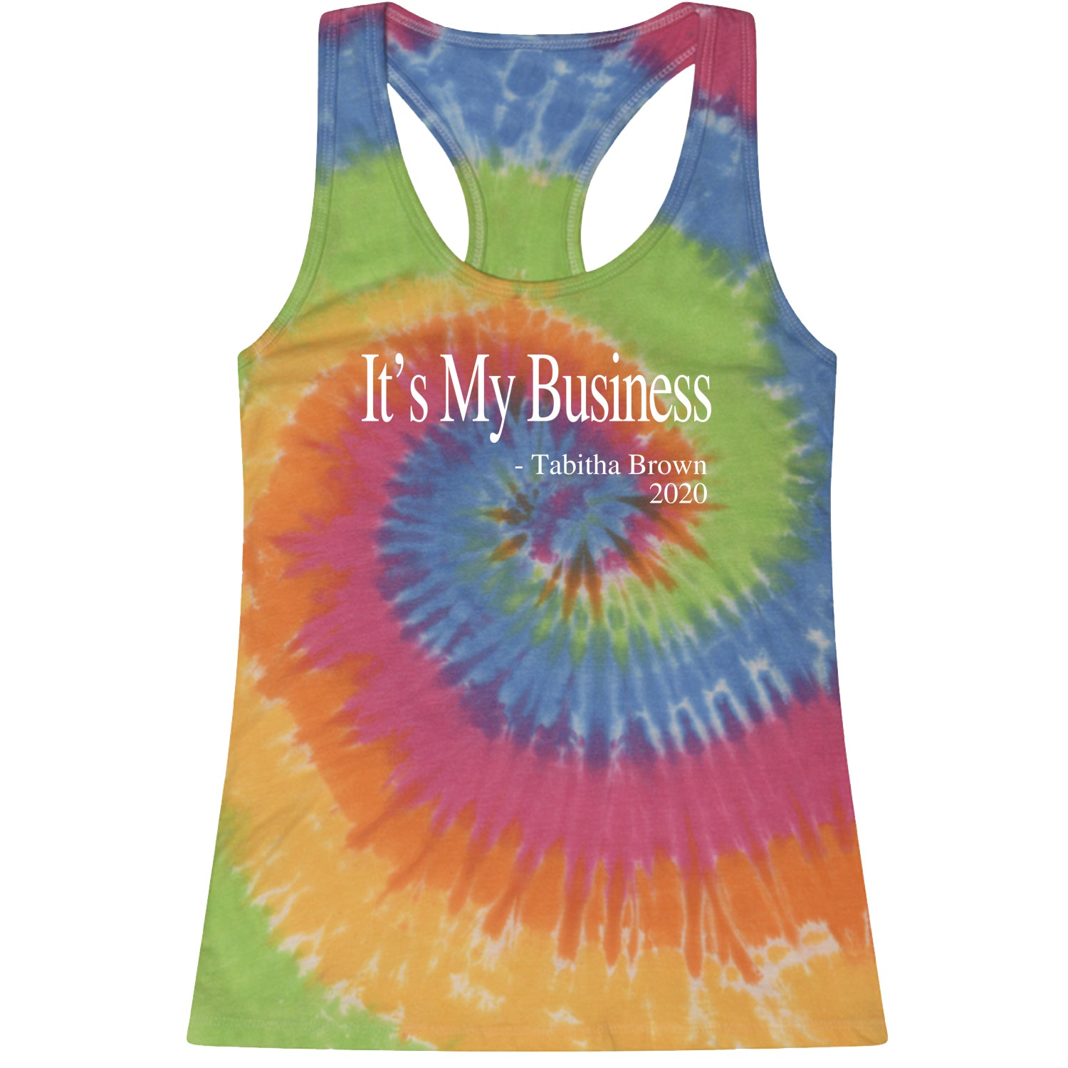 It's My Business Tabitha Brown Quote Racerback Tank Top for Women brown, feeding, soul, tabitha, the by Expression Tees