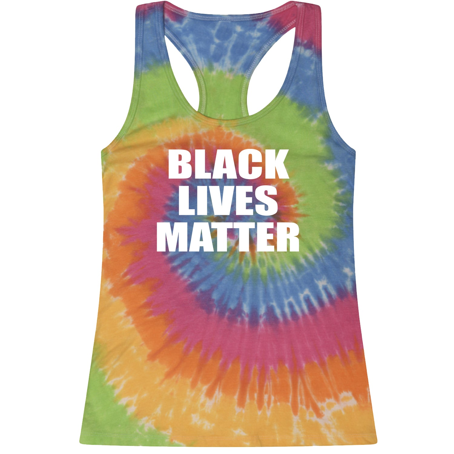 Black Lives Matter BLM Racerback Tank Top for Women african, africanamerican, ahmaud, american, arberry, breonna, brutality, end, justice, taylor by Expression Tees