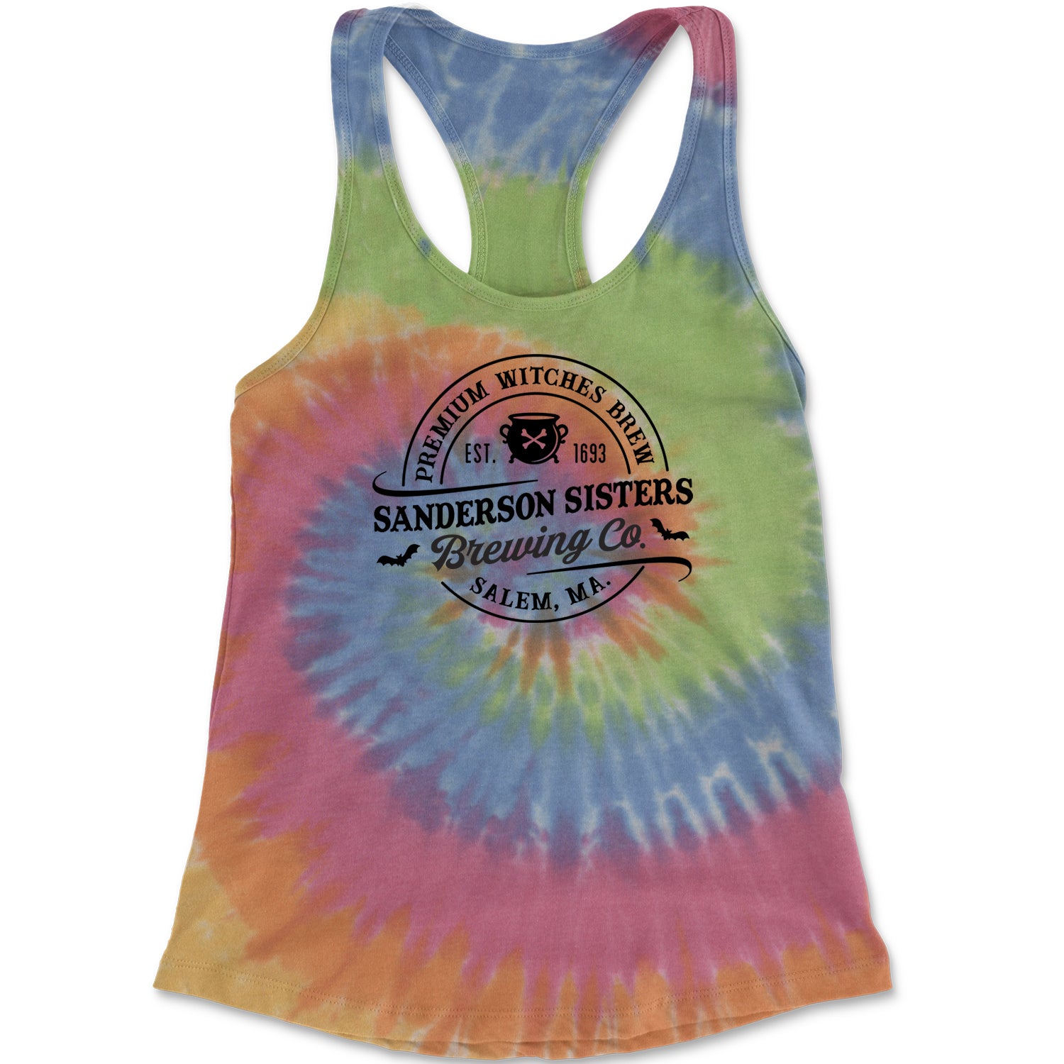 Sanderson Sisters Brewing Company Witches Brew Racerback Tank Top for Women descendants, enchanted, eve, hallows, hocus, or, pocus, sanderson, sisters, treat, trick, witches by Expression Tees