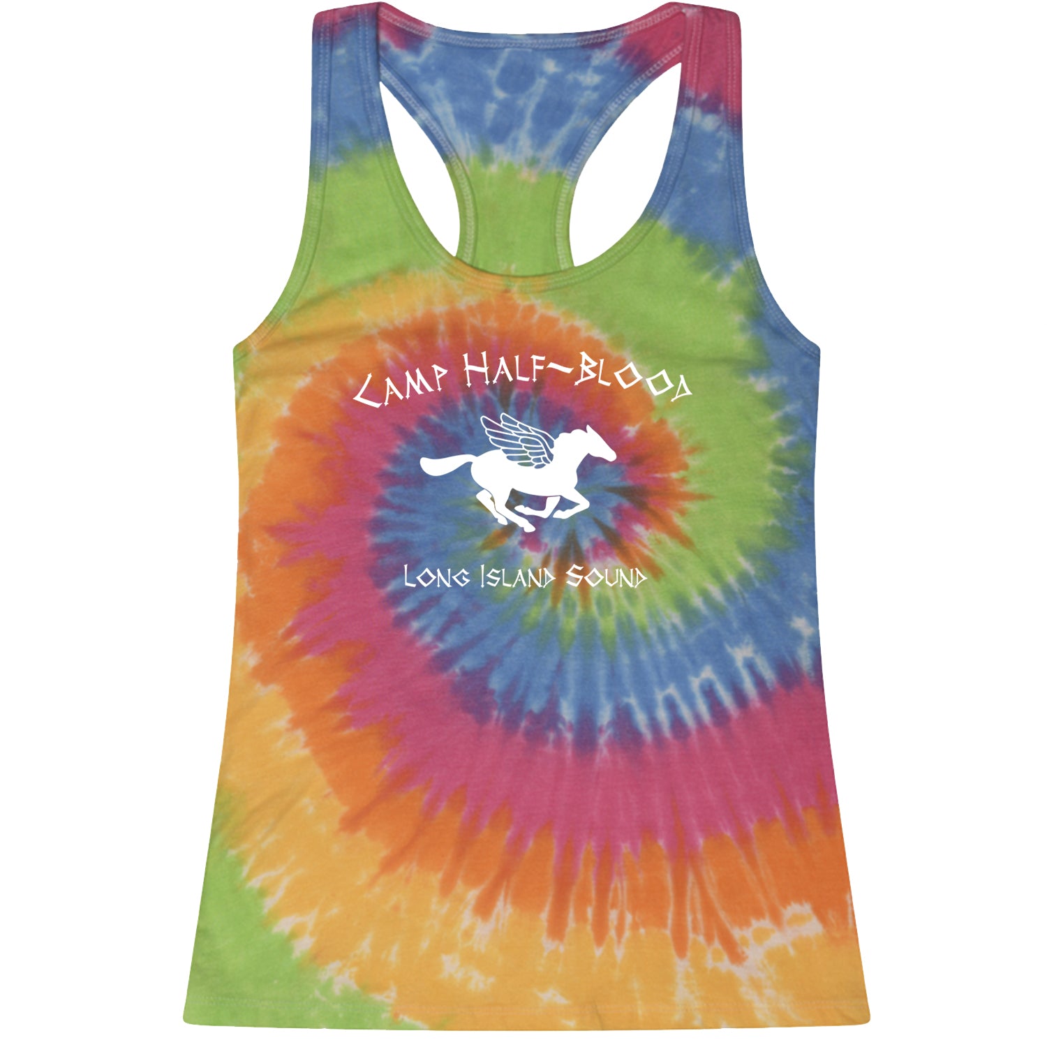 Camp Half Blood Long Island Sound Racerback Tank Top for Women and, apollo, blood, camp, half, jackson, jupiter, olympians, percy, the by Expression Tees