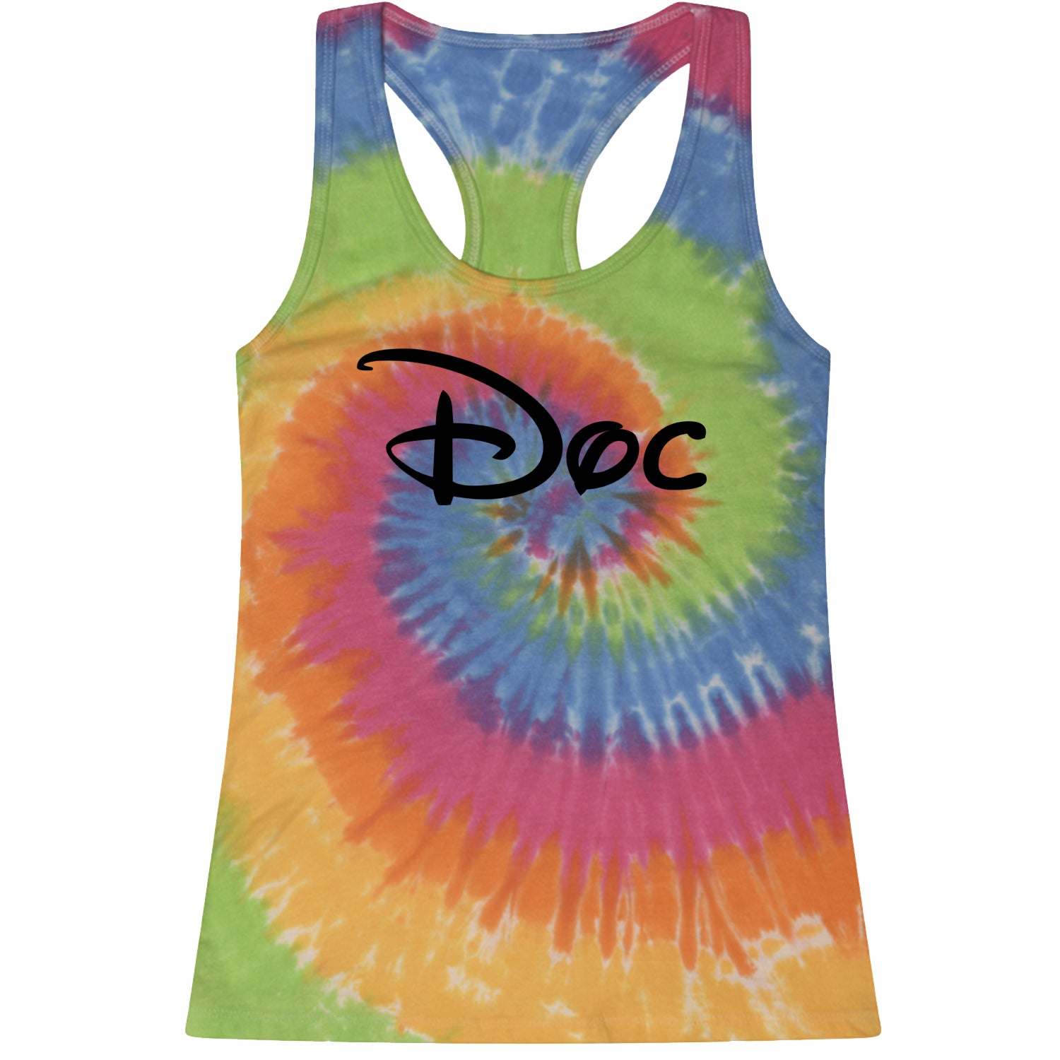 Doc - 7 Dwarfs Costume Racerback Tank Top for Women and, costume, dwarfs, group, halloween, matching, seven, snow, the, white by Expression Tees