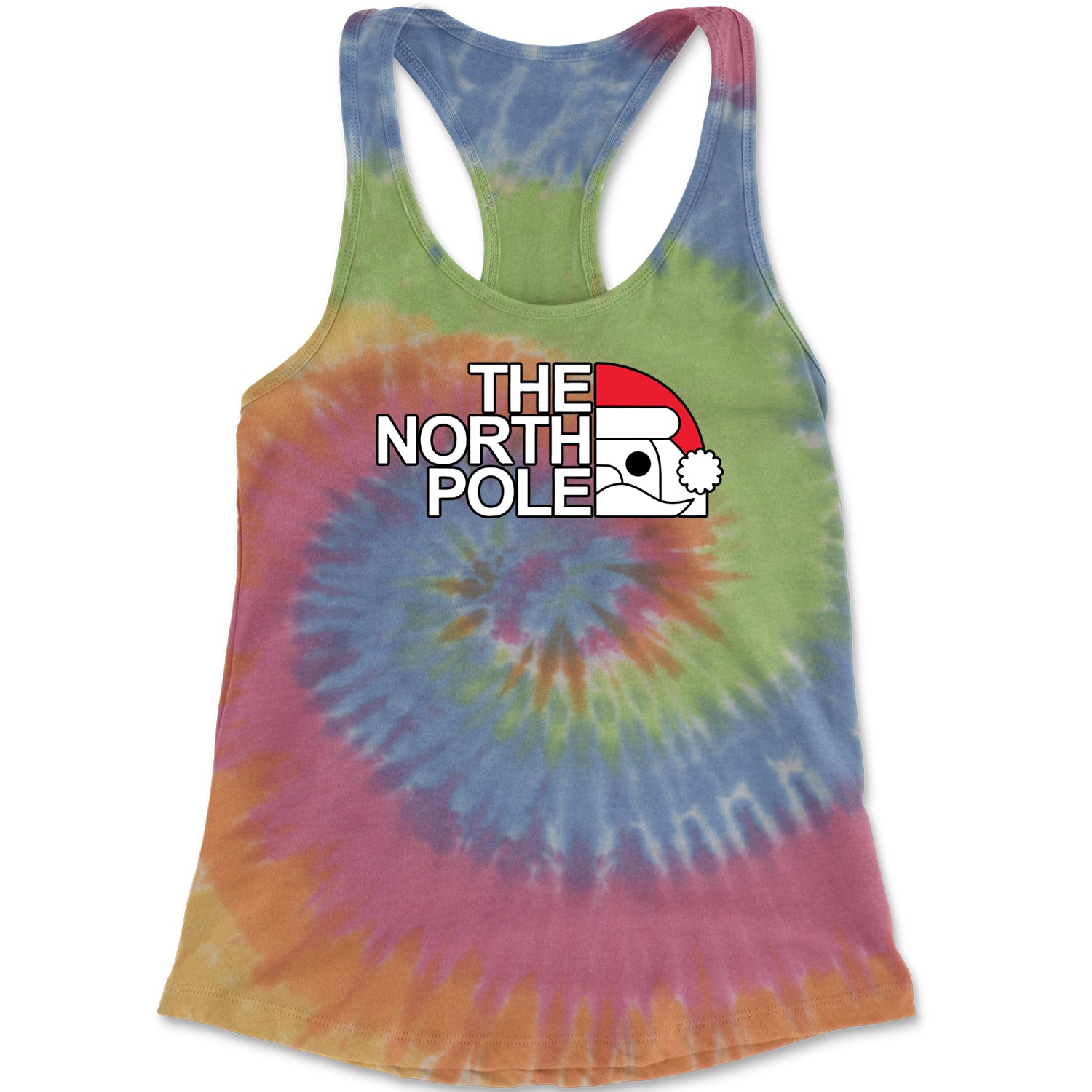 The North Pole Santa Racerback Tank Top for Women christmas, funny, nick, old, santa, st, xmas by Expression Tees
