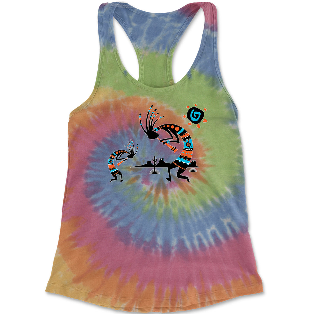 Native American Kokopelli Southwest Racerback Tank Top for Women american, hopi, indian, native, navajo by Expression Tees