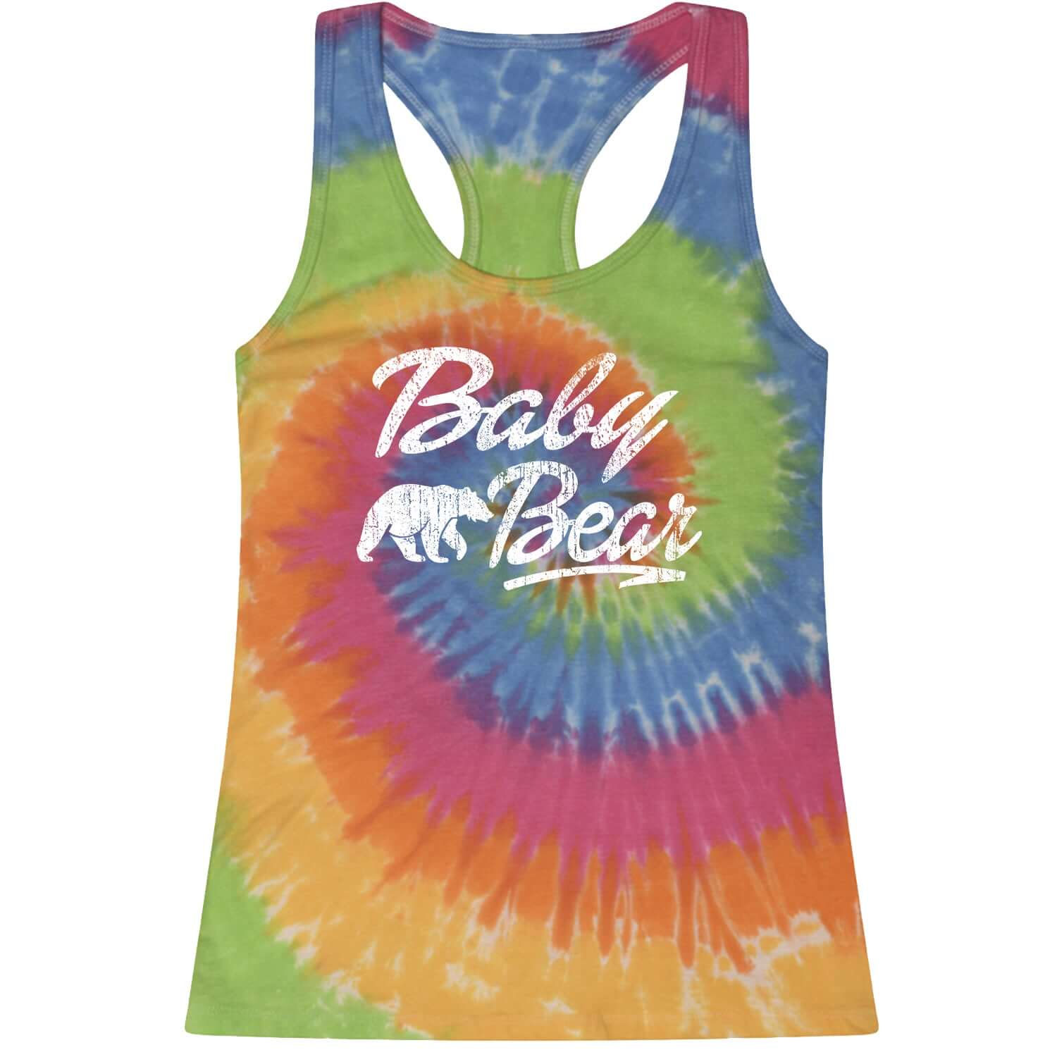 Baby Bear Cub Racerback Tank Top for Women bear, cub, family, matching, shirts, tribe by Expression Tees