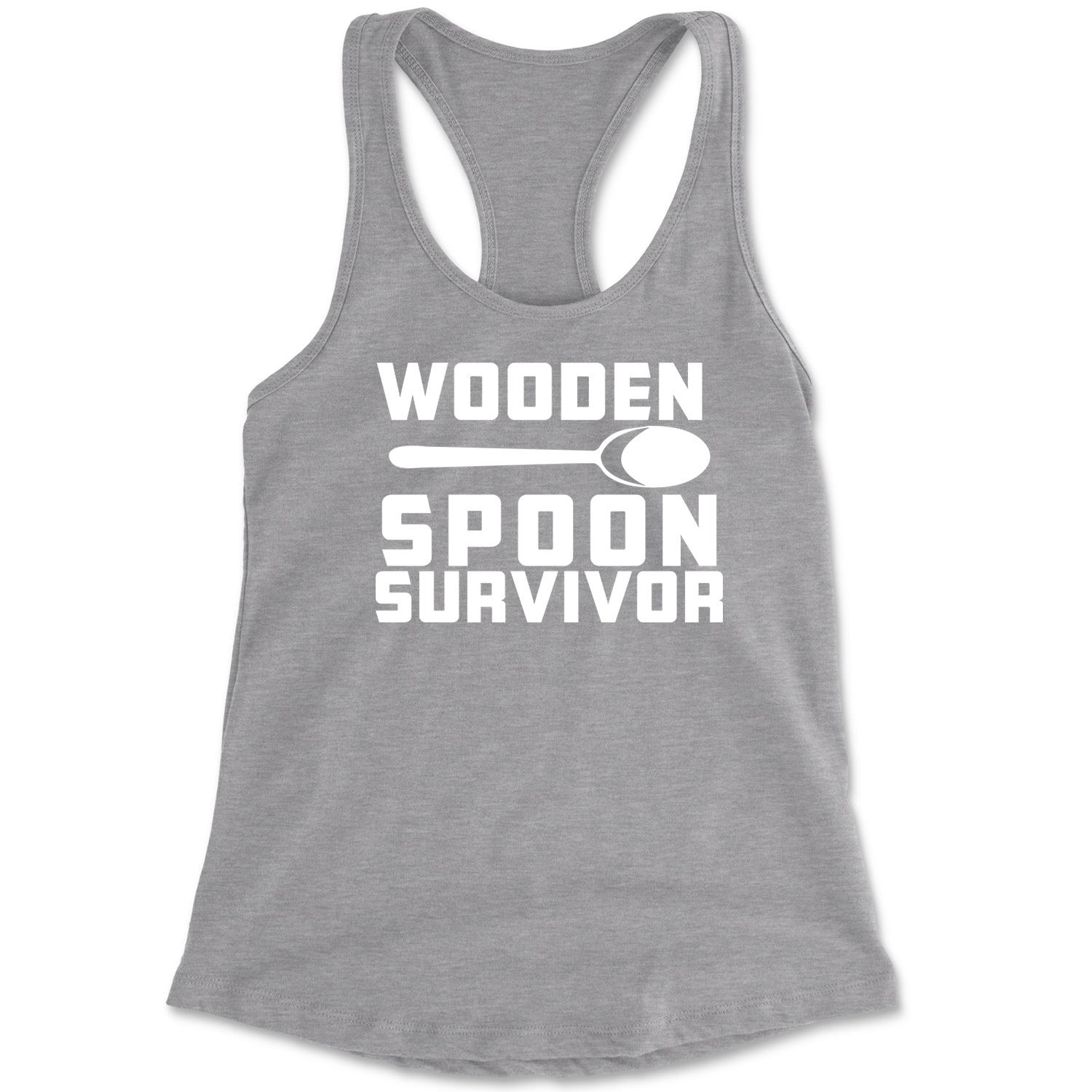 Wooden Spoon Survivor Racerback Tank Top for Women funny, shirt, spoon, survivor, wooden by Expression Tees