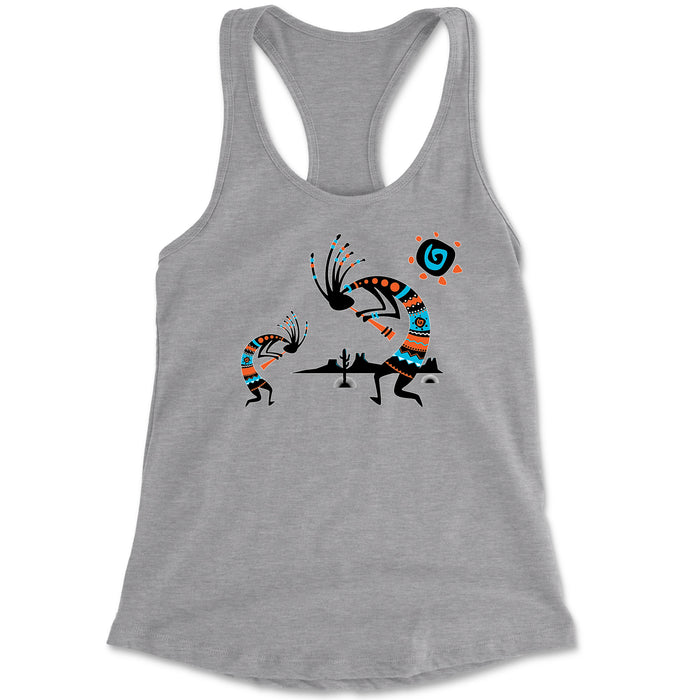 Native American Kokopelli Southwest Racerback Tank Top for Women