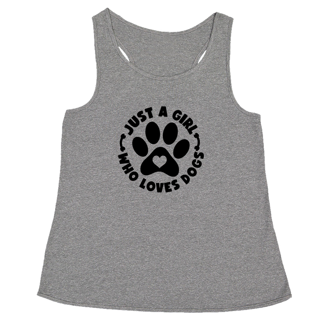 Dogs Just A Girl Who Loves DOGS Racerback Tank Top for Women dog, puppy, rescue by Expression Tees