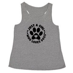 Dogs Just A Girl Who Loves DOGS Racerback Tank Top for Women dog, puppy, rescue by Expression Tees