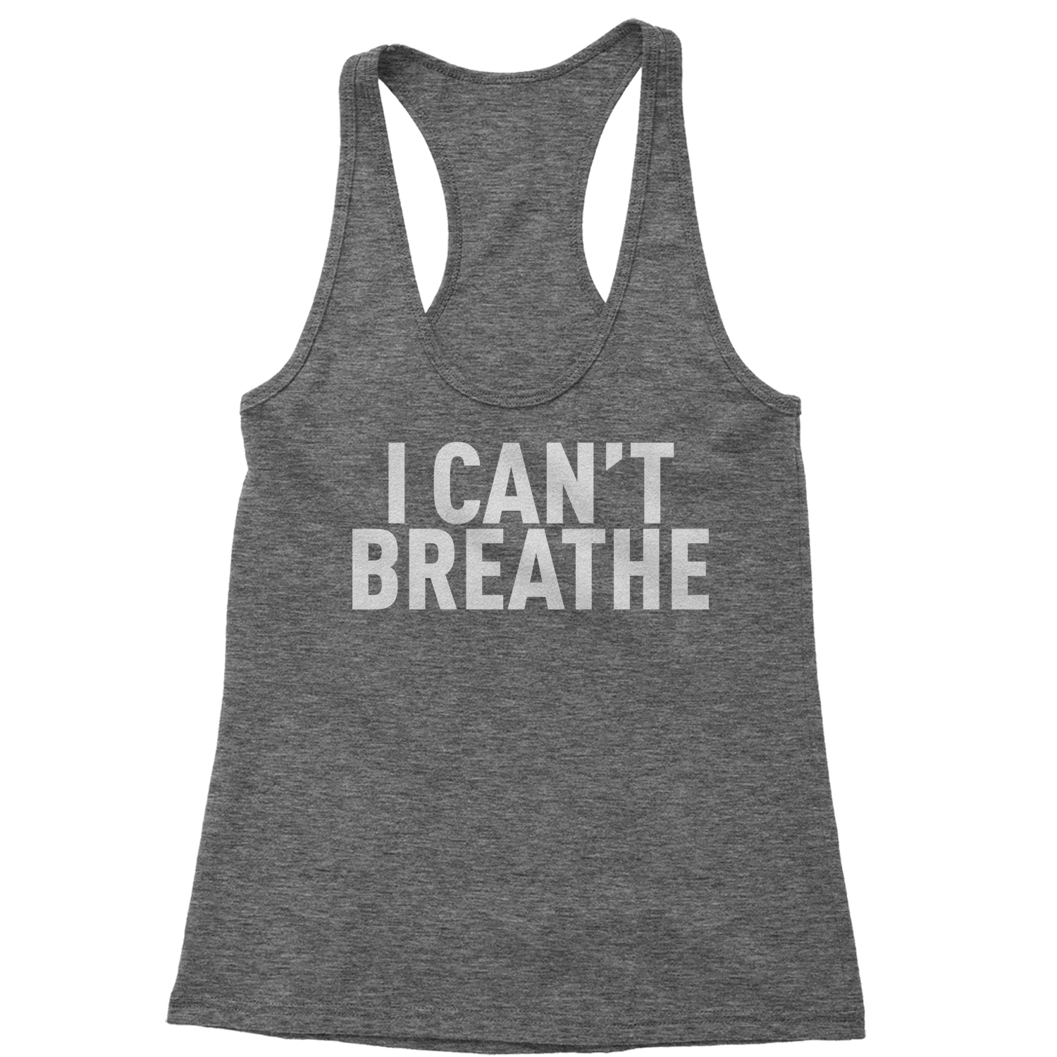 I Can't Breathe Social Justice Racerback Tank Top for Women african, africanamerican, american, black, blm, breonna, floyd, george, life, lives, matter, taylor by Expression Tees