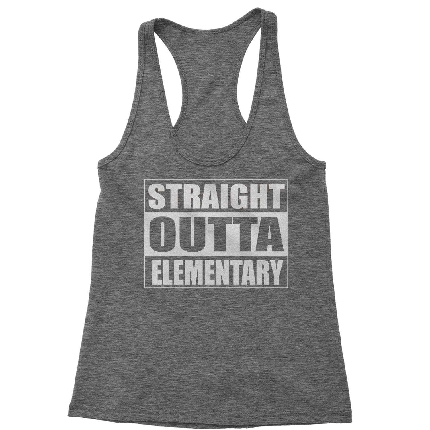 Straight Outta Elementary Racerback Tank Top for Women 2020, 2021, 2022, class, of, quarantine, queen by Expression Tees