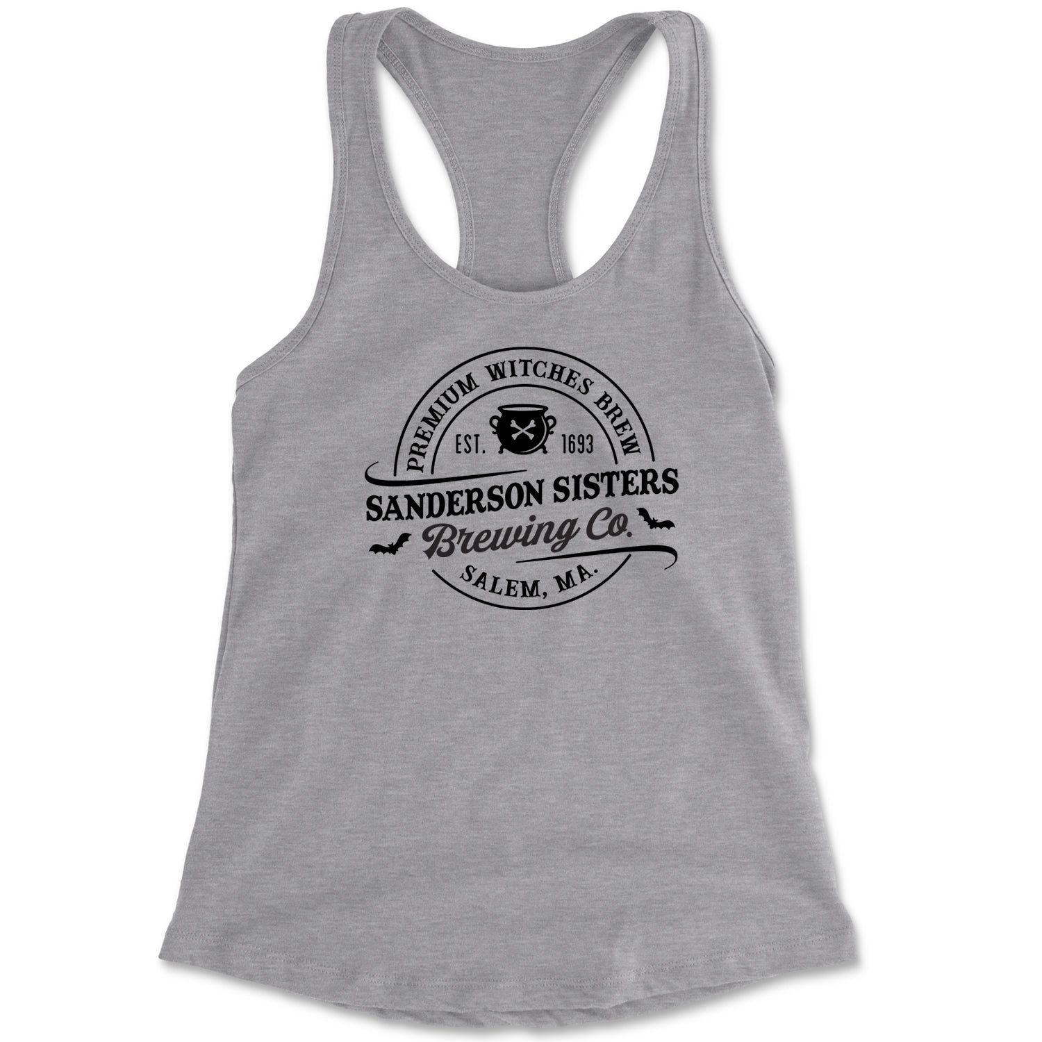 Sanderson Sisters Brewing Company Witches Brew Racerback Tank Top for Women descendants, enchanted, eve, hallows, hocus, or, pocus, sanderson, sisters, treat, trick, witches by Expression Tees
