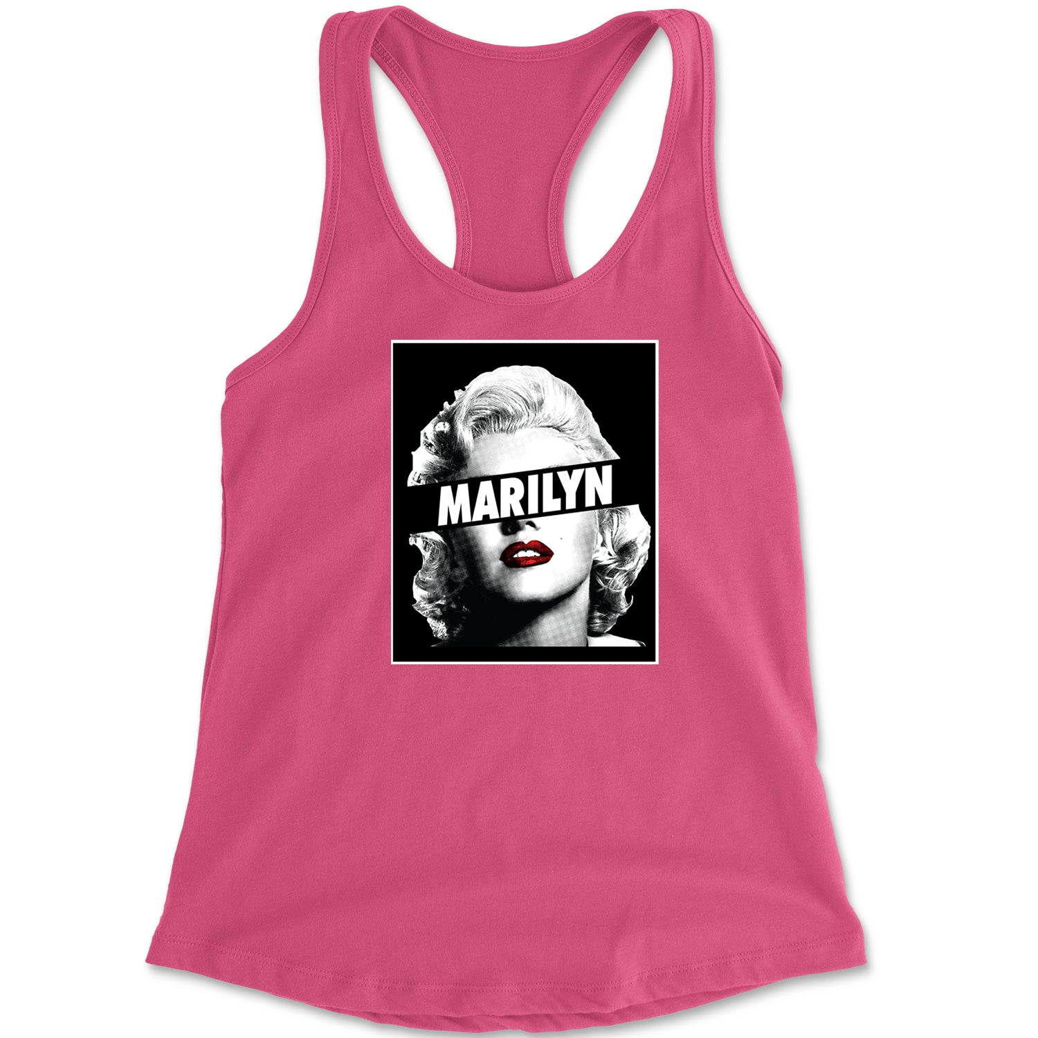 Marilyn Monroe Censored Racerback Tank Top for Women american, icon, marilyn, monroe by Expression Tees