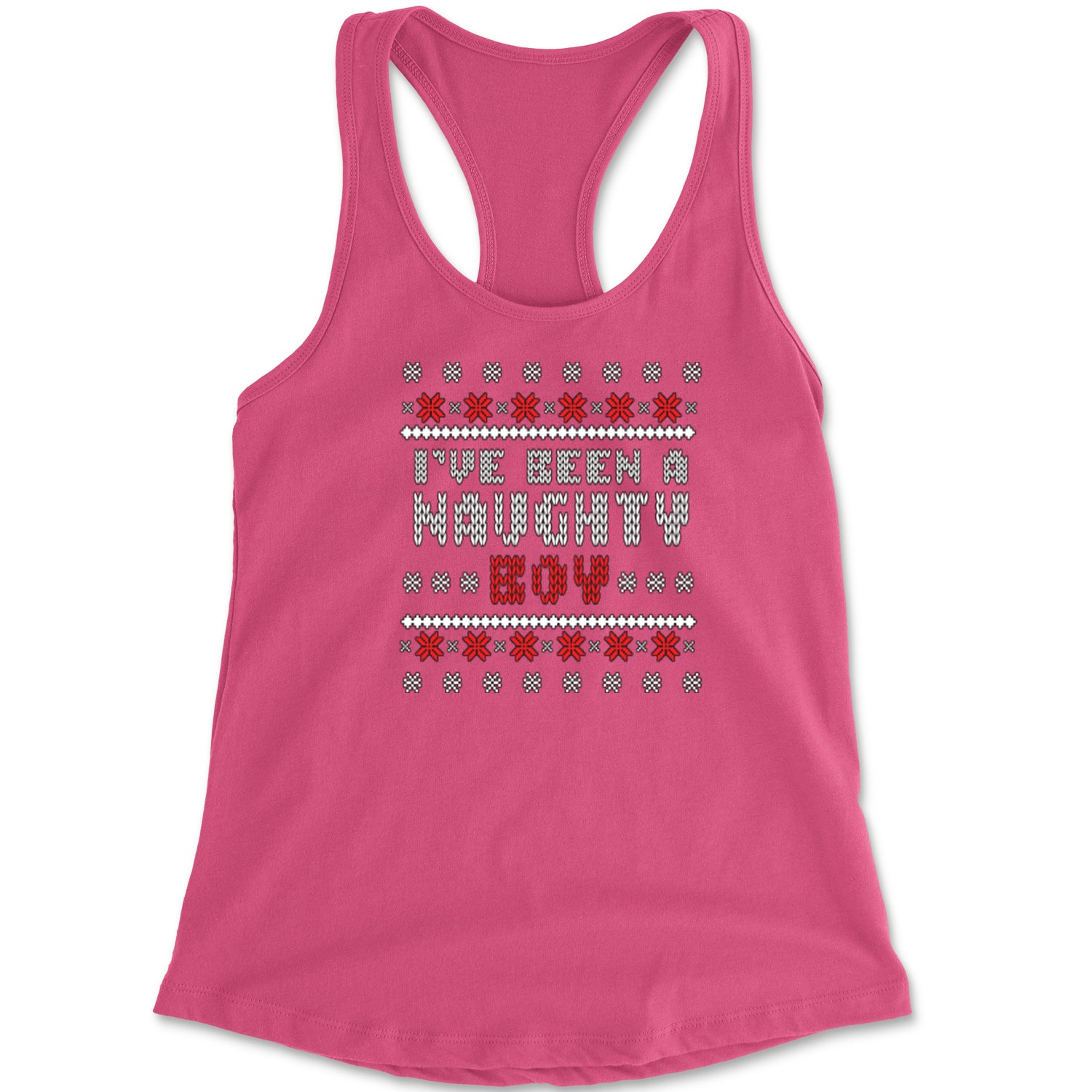 I've Been A Naughty Boy Ugly Christmas Racerback Tank Top for Women list, naughty, nice, santa, ugly, xmas by Expression Tees