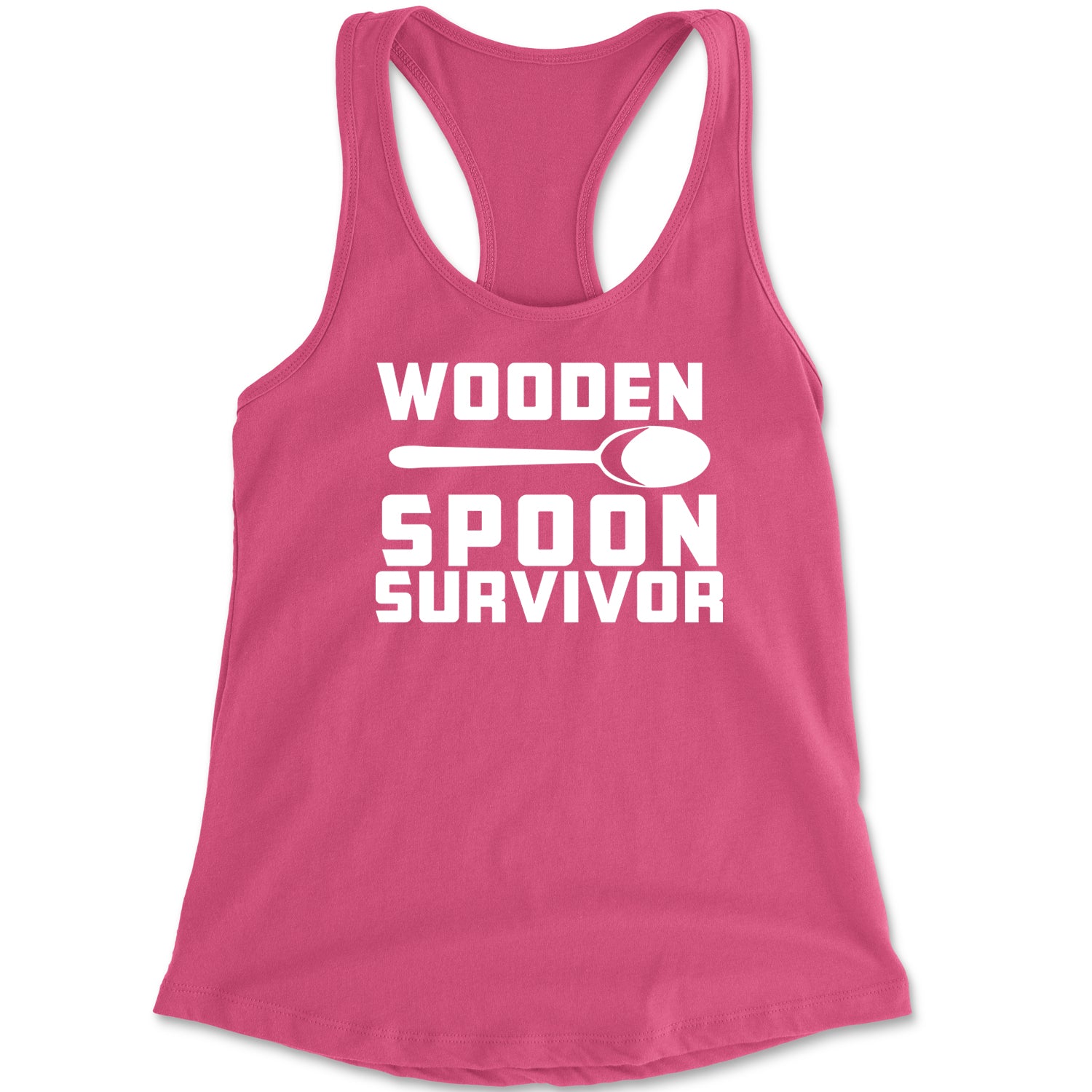 Wooden Spoon Survivor Racerback Tank Top for Women funny, shirt, spoon, survivor, wooden by Expression Tees