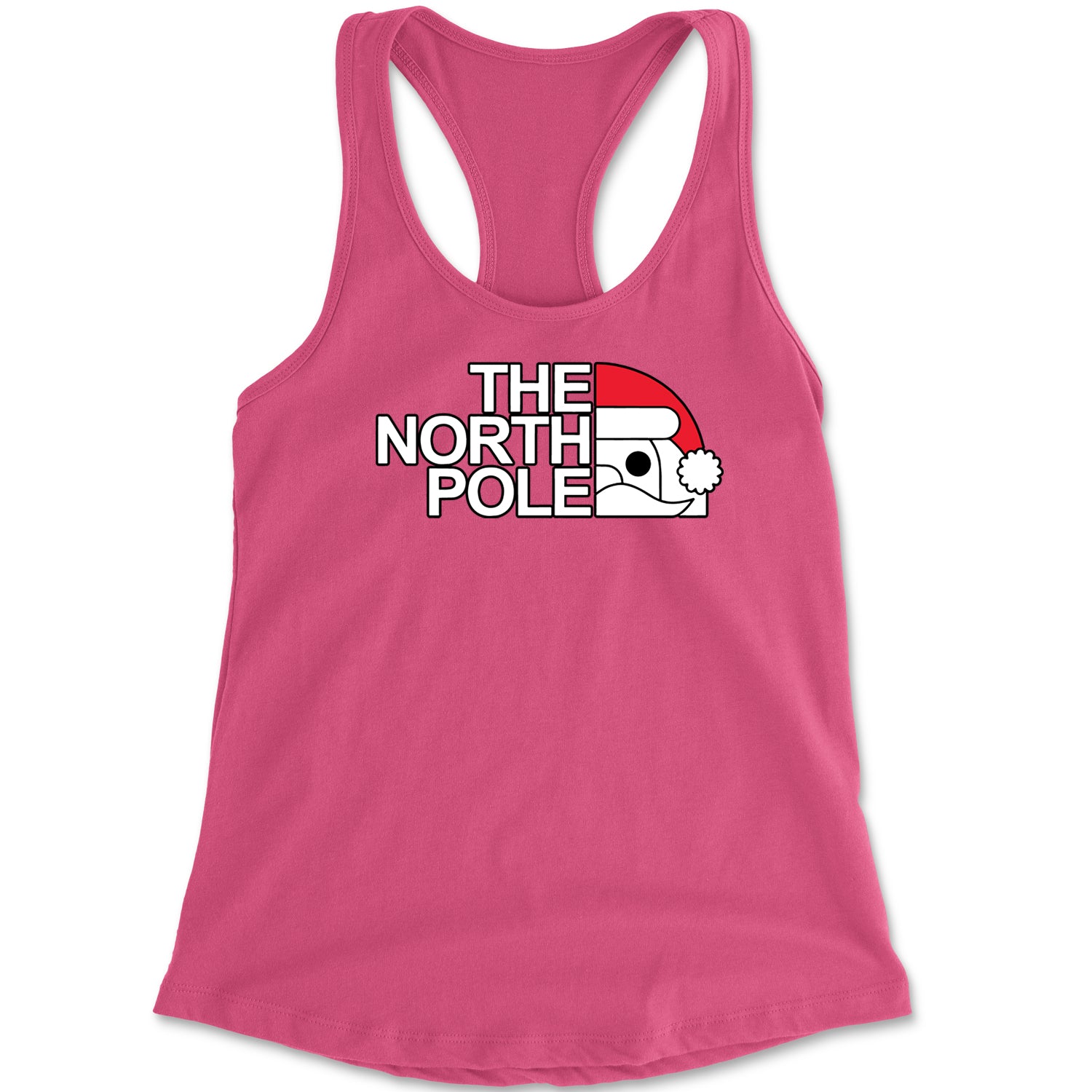 The North Pole Santa Racerback Tank Top for Women christmas, funny, nick, old, santa, st, xmas by Expression Tees