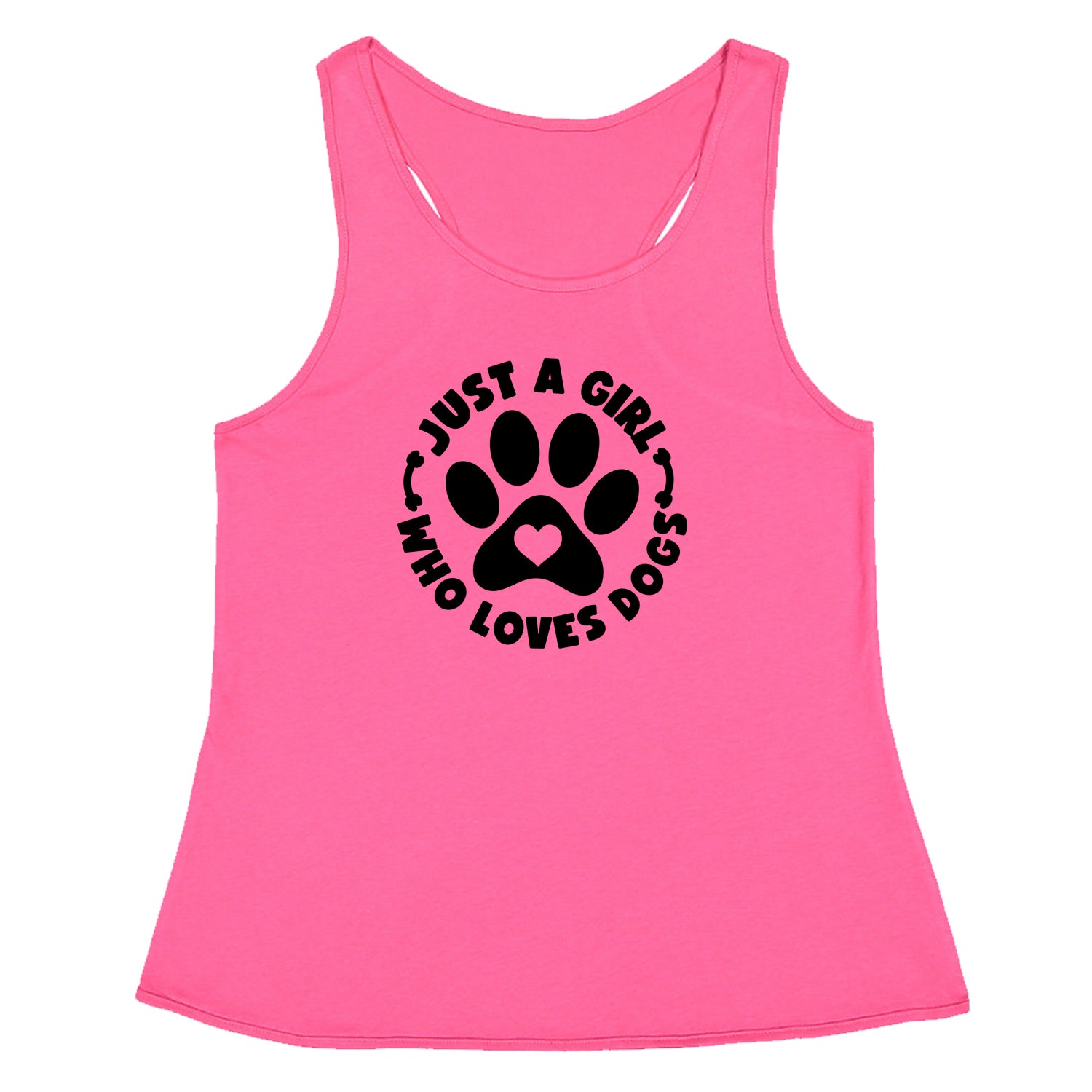 Dogs Just A Girl Who Loves DOGS Racerback Tank Top for Women dog, puppy, rescue by Expression Tees