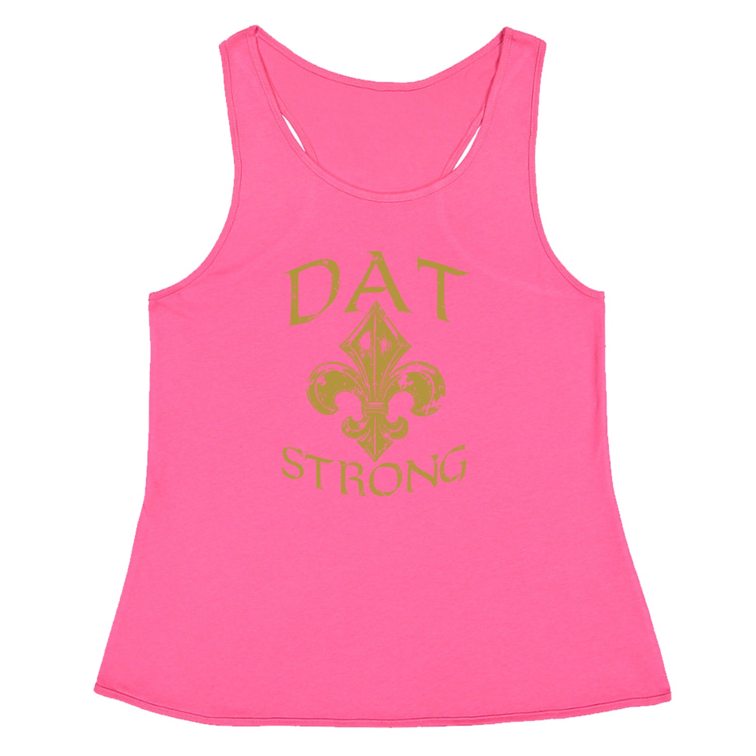 Dat Strong New Orleans Racerback Tank Top for Women dat, de, fan, fleur, jersey, lis, new, orleans, sports, strong, who by Expression Tees