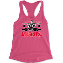 Dwight Schrute Gym For Muscles Office Workout Racerback Tank Top for Women