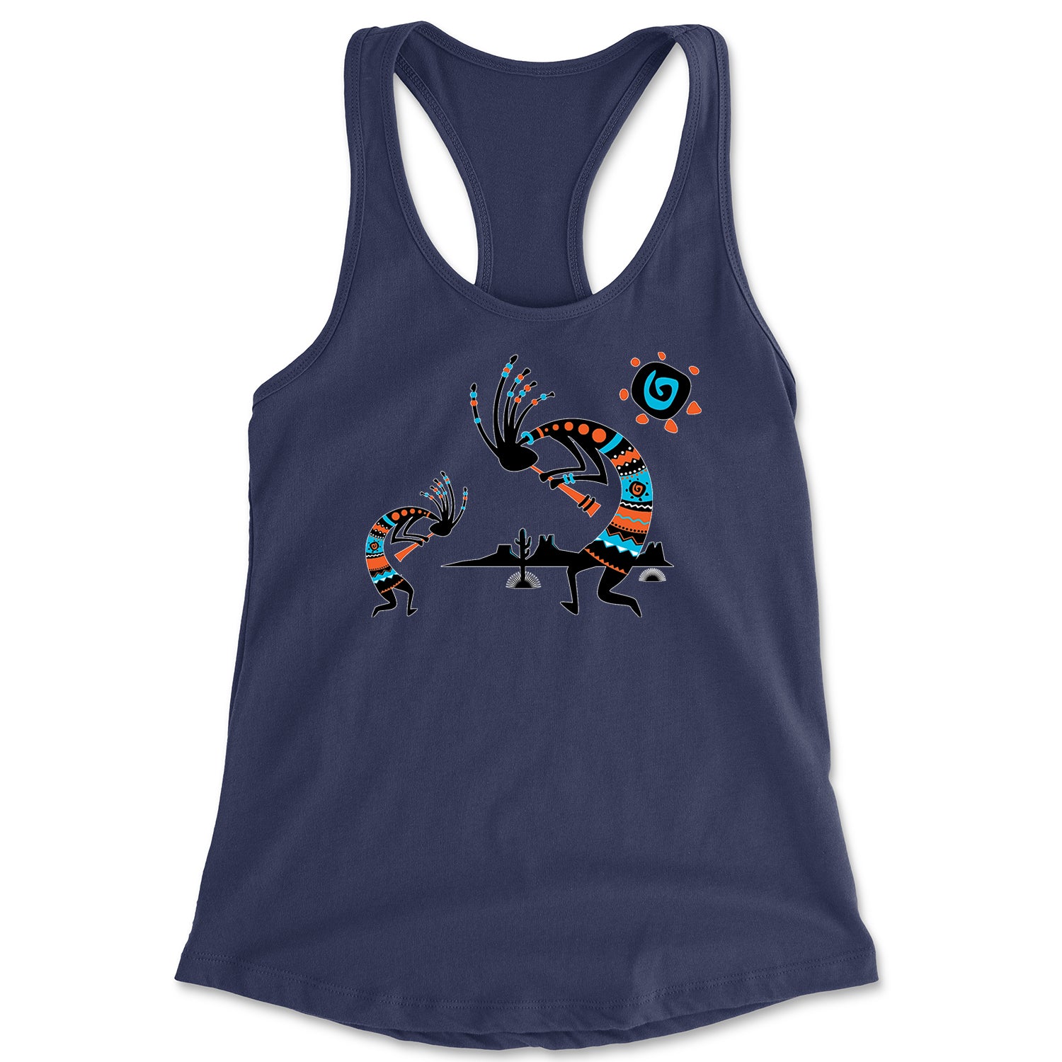 Native American Kokopelli Southwest Racerback Tank Top for Women american, hopi, indian, native, navajo by Expression Tees