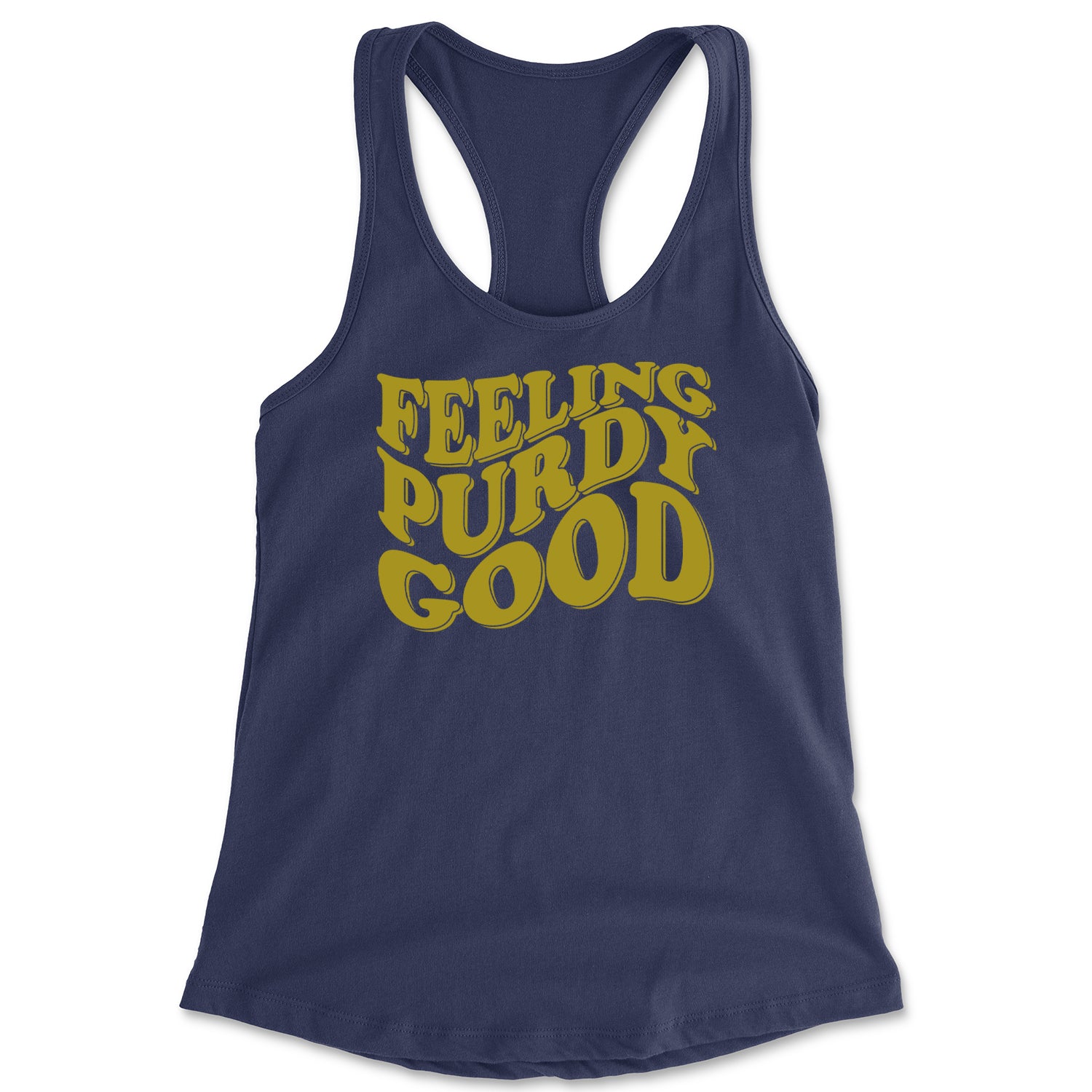 Feeling Purdy Good Racerback Tank Top for Women 13, football by Expression Tees