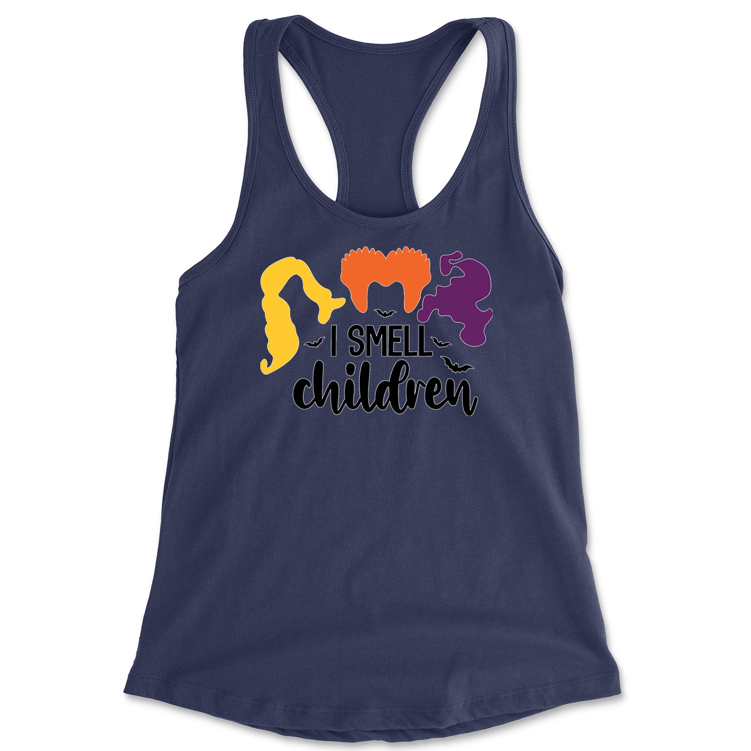 I Smell Children Hocus Pocus Racerback Tank Top for Women descendants, enchanted, eve, hallows, hocus, or, pocus, sanderson, sisters, treat, trick, witches by Expression Tees