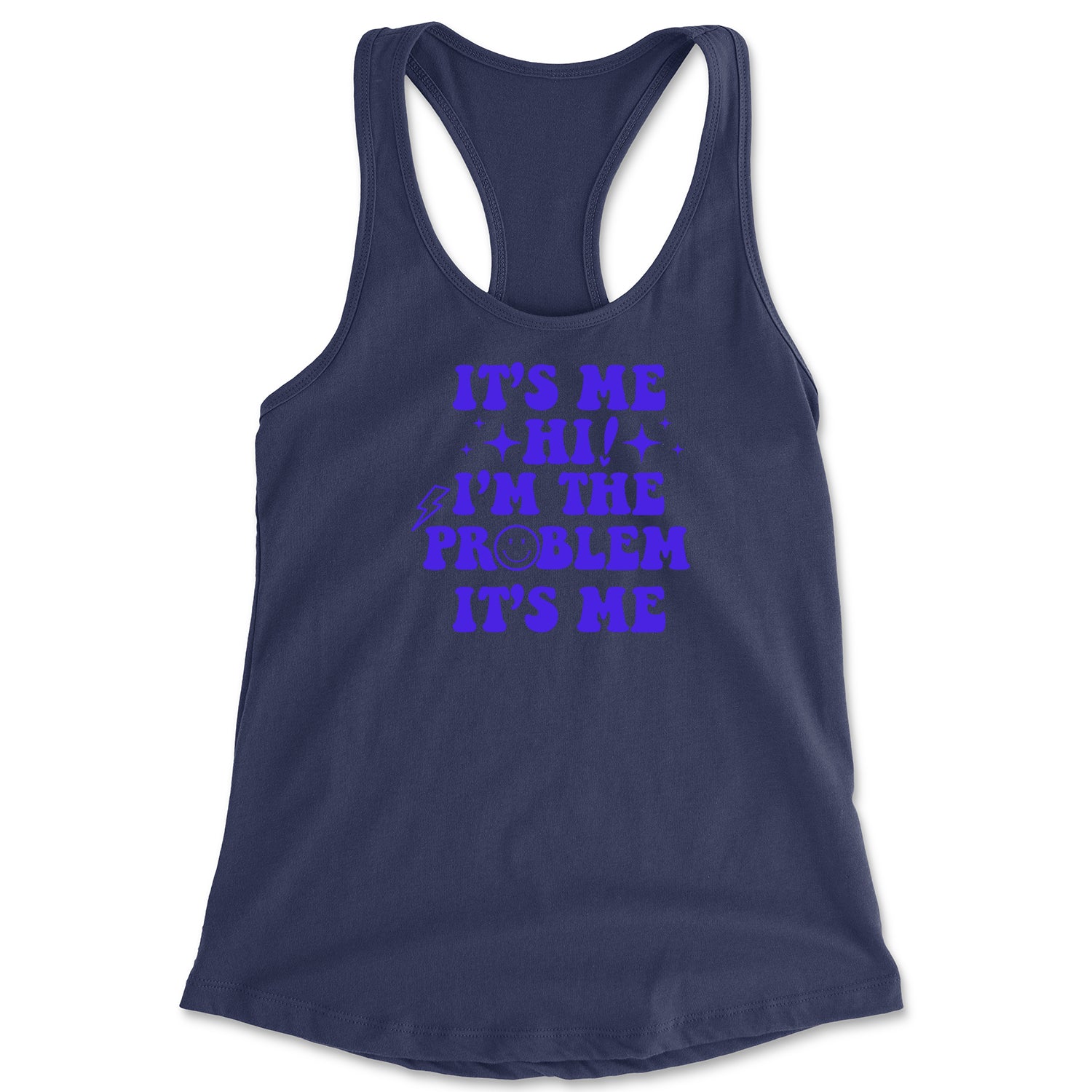 It's Me Hi I'm The Problem Racerback Tank Top for Women concert, eras, merch, swift, swiftie by Expression Tees