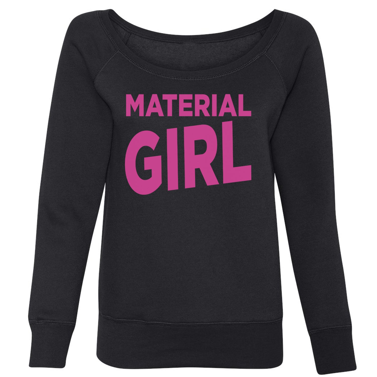 Material Girl 80's Retro Celebration Slouchy Off Shoulder Oversized Sweatshirt