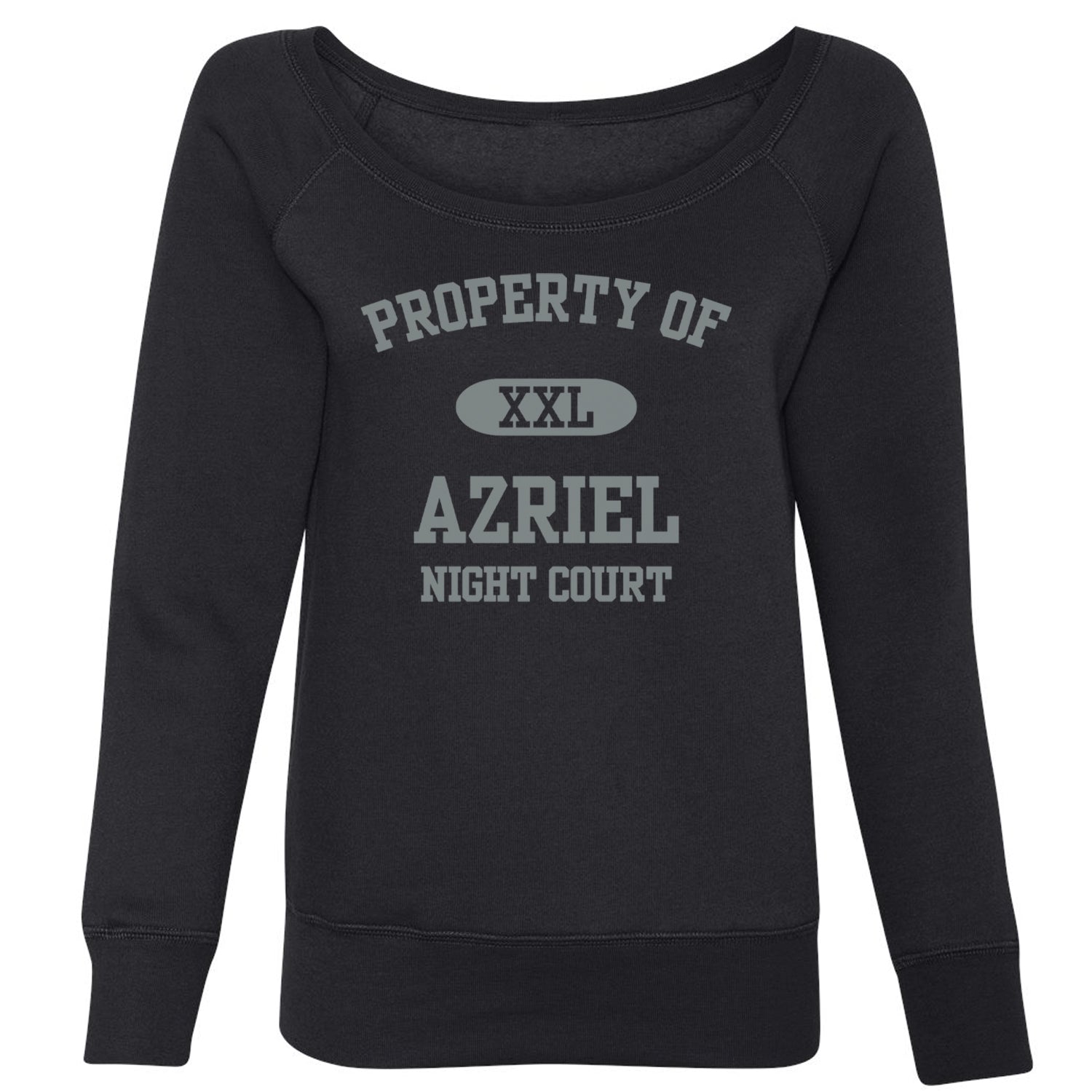 Property Of Azriel ACOTAR Slouchy Off Shoulder Oversized Sweatshirt acotar, court, maas, tamlin, thorns by Expression Tees