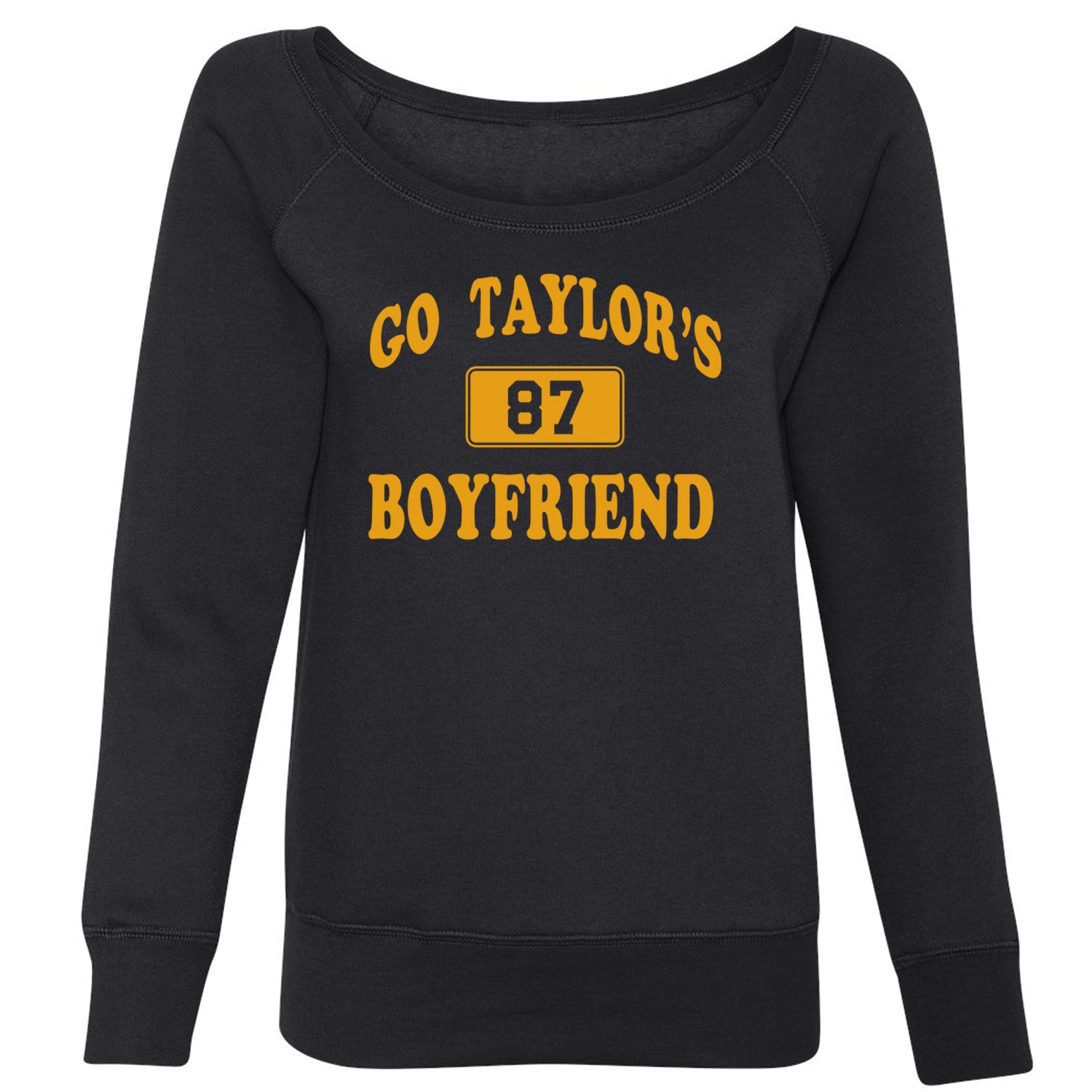 Go Taylor's Boyfriend Kansas City Slouchy Off Shoulder Oversized Sweatshirt