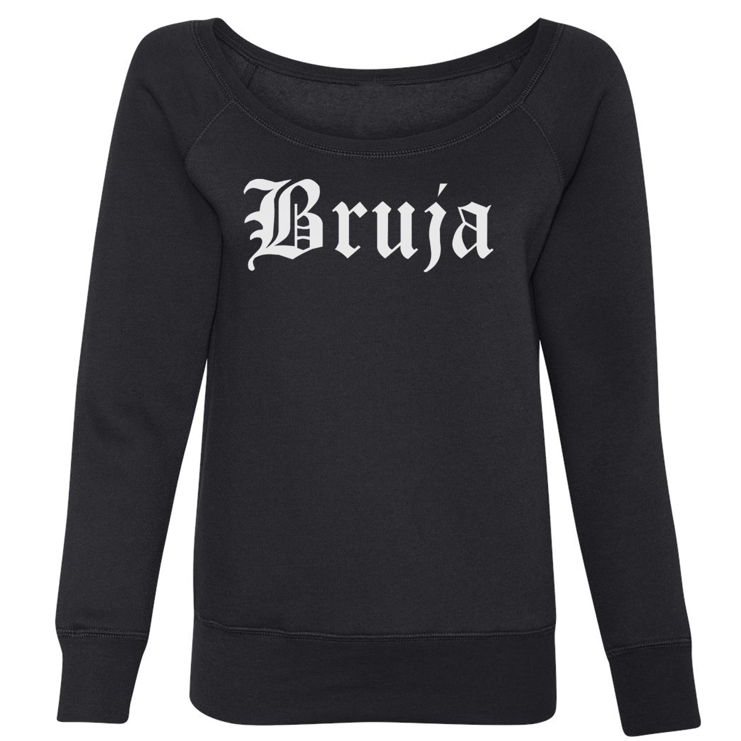 Bruja Gothic Spanish Witch Slouchy Off Shoulder Oversized Sweatshirt
