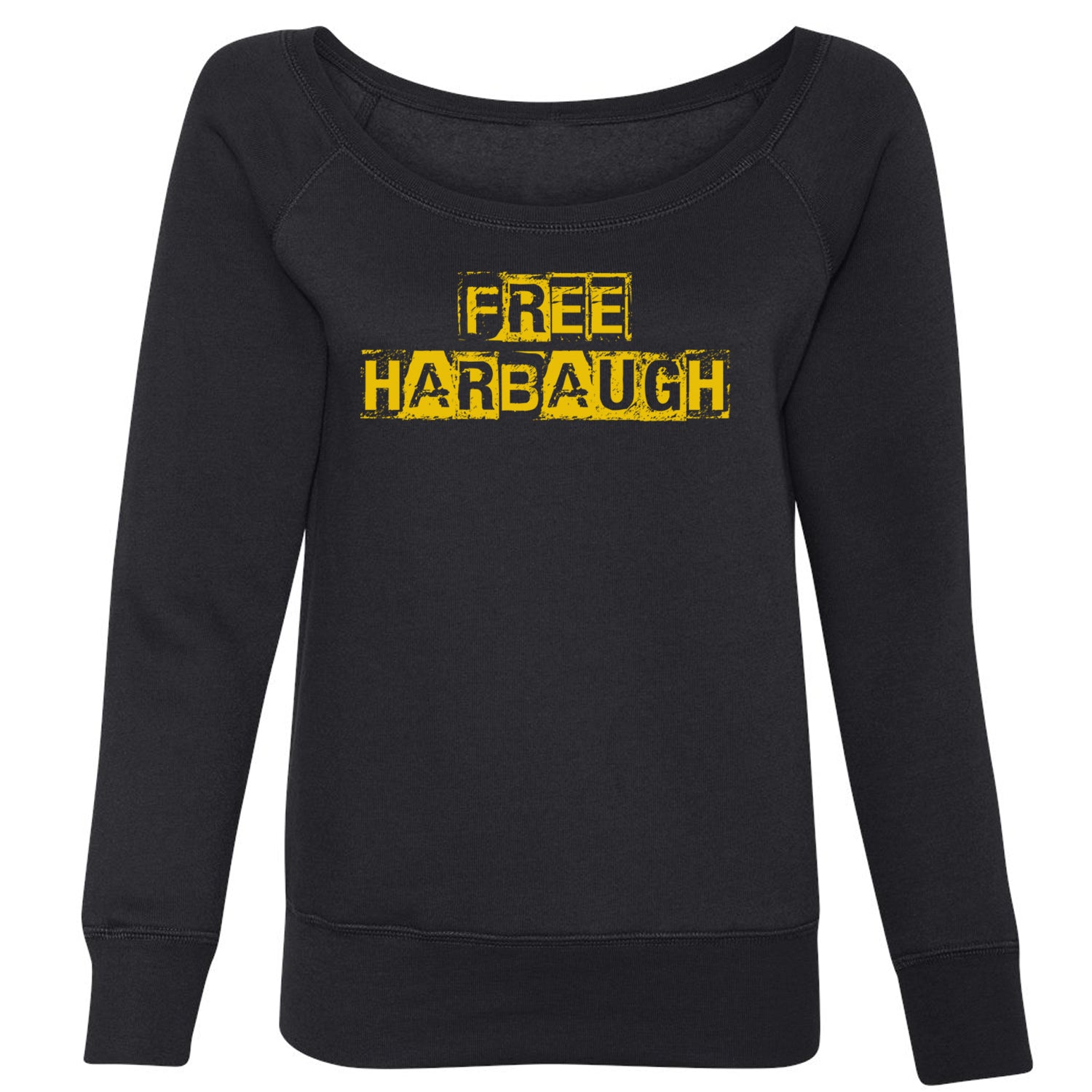 Free Harbaugh Release Our Coach Slouchy Off Shoulder Oversized Sweatshirt