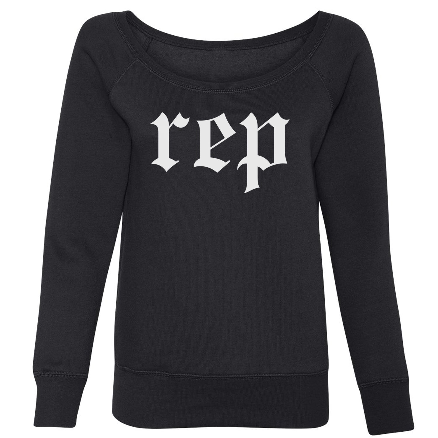 REP Reputation Music Lover Gift Fan Favorite Slouchy Off Shoulder Oversized Sweatshirt