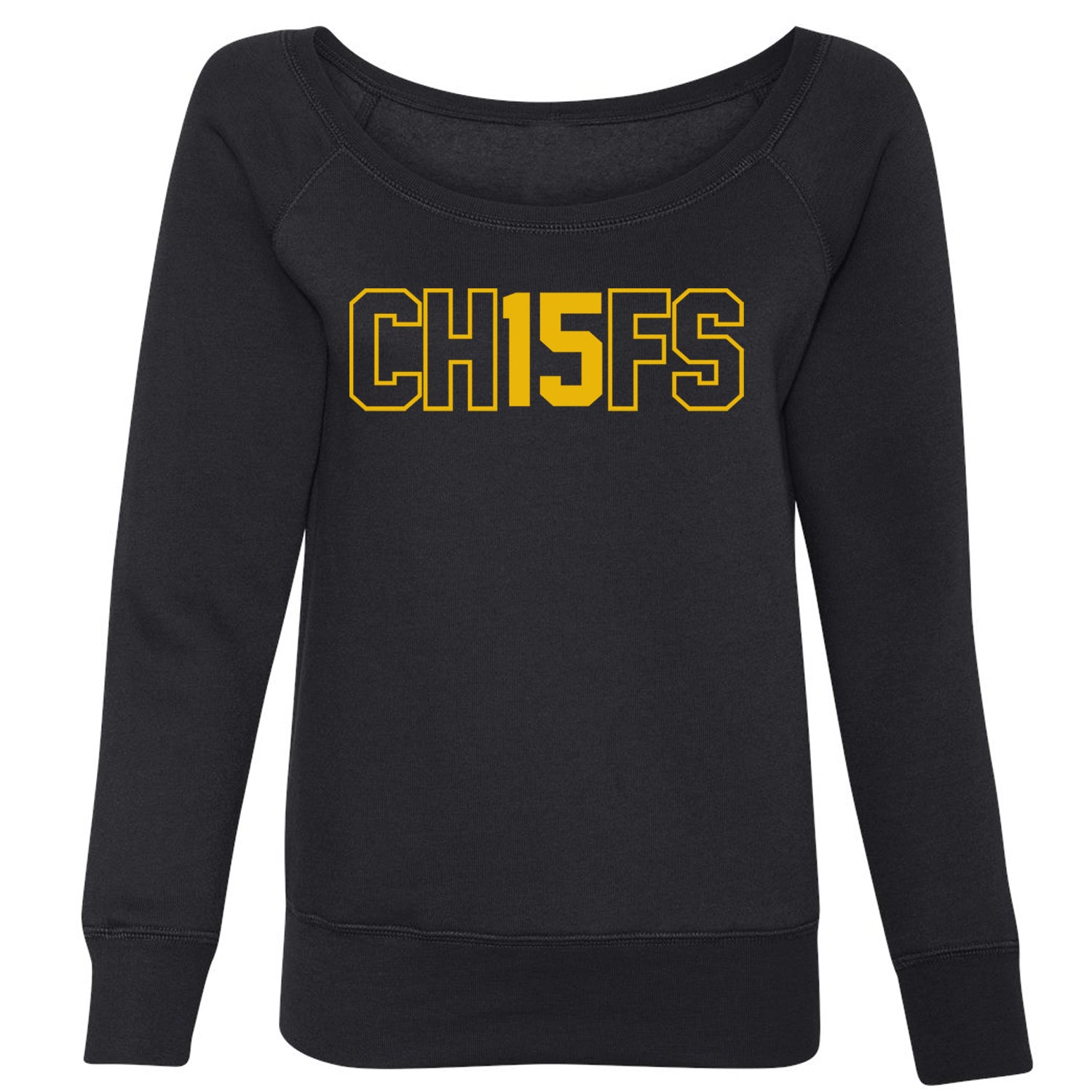 Ch15fs Chief 15 Shirt Slouchy Off Shoulder Oversized Sweatshirt ass, big, burrowhead, game, kelce, know, moutha, my, nd, patrick, role, shut, sports, your by Expression Tees