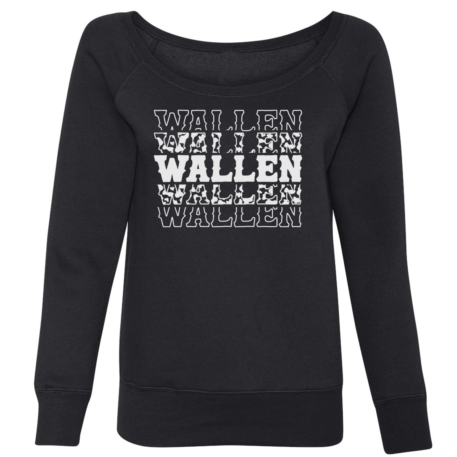 Wallen Country Music Western Slouchy Off Shoulder Oversized Sweatshirt