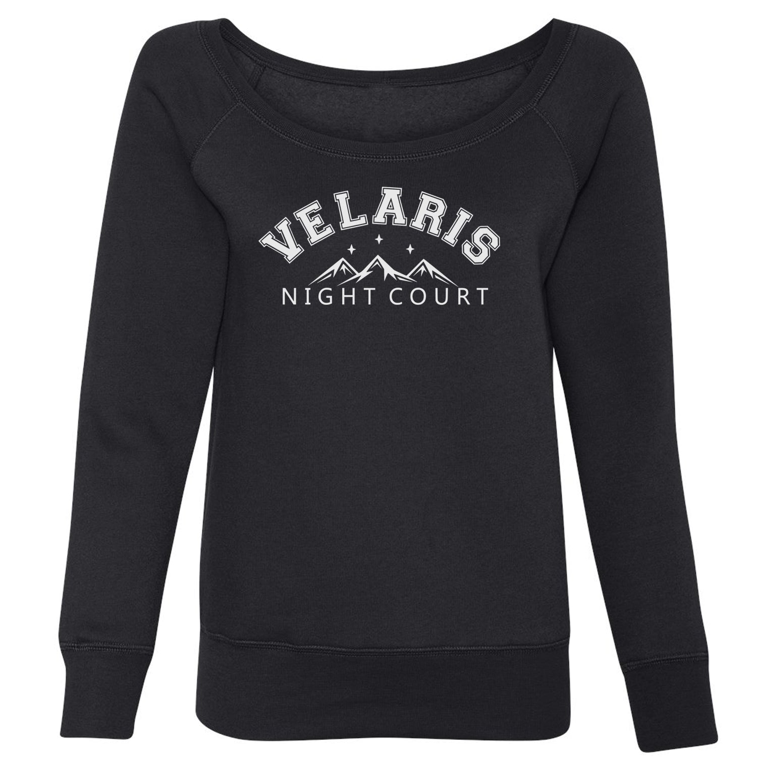 Velaris Night Court Squad Slouchy Off Shoulder Oversized Sweatshirt acotar, court, illyrian, maas, of, thorns by Expression Tees