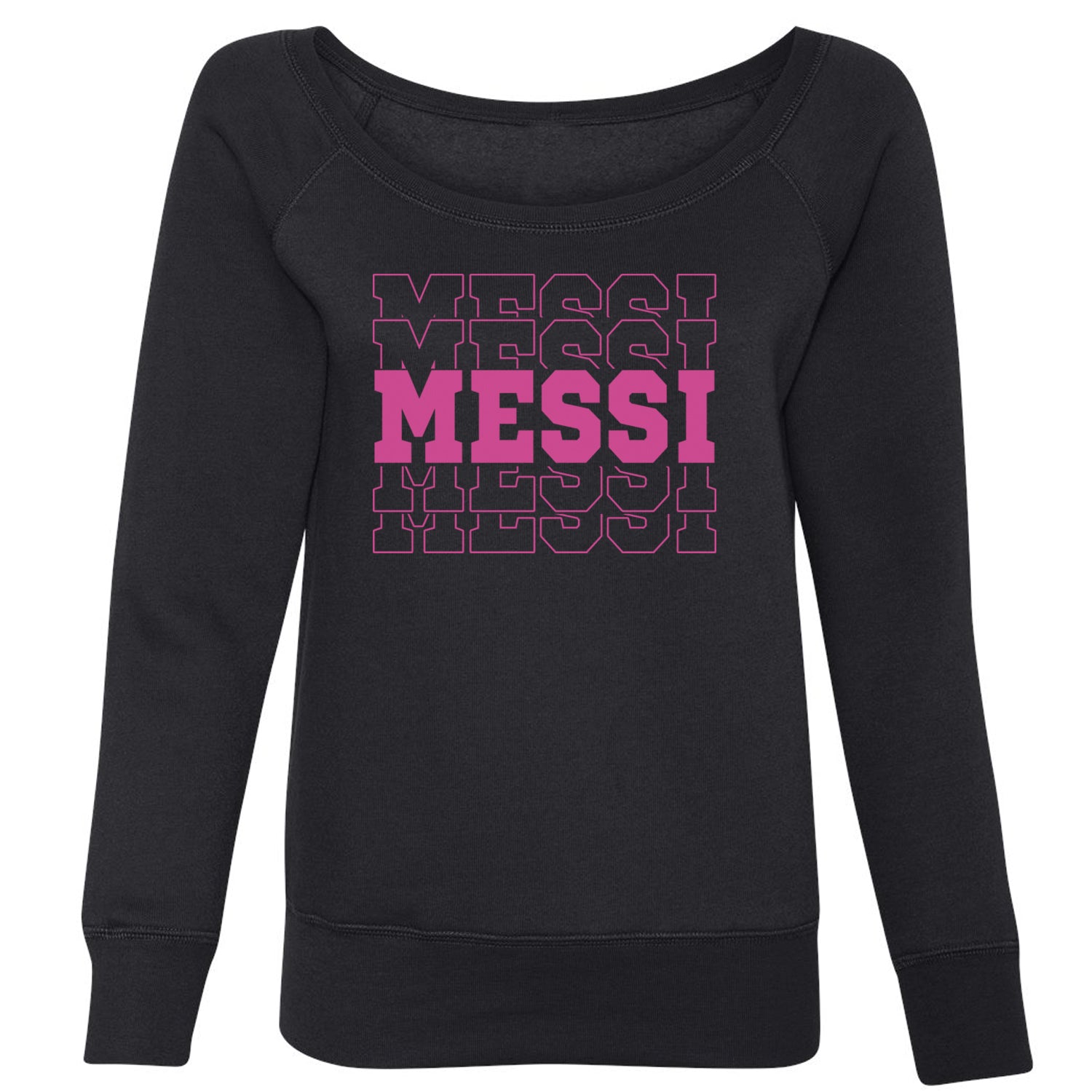 Messi Miami Futbol Slouchy Off Shoulder Oversized Sweatshirt