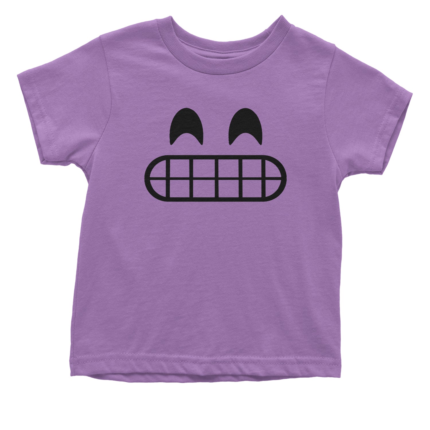 Emoticon Grinning Smile Face Toddler T-Shirt cosplay, costume, dress, emoji, emote, face, halloween, smiley, up, yellow by Expression Tees