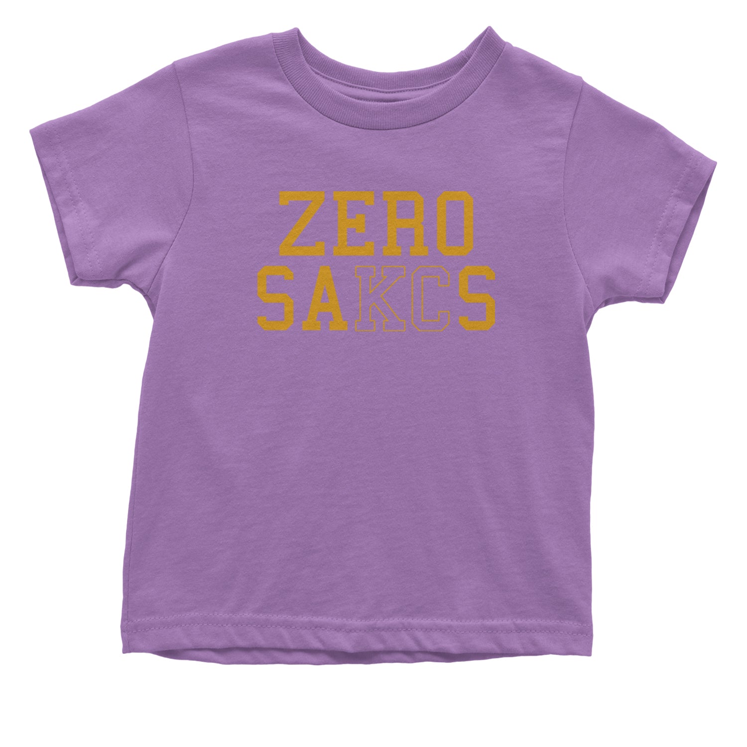 Zero Sacks Kansas City Infant One-Piece Romper Bodysuit and Toddler T-shirt ball, brown, foot, football, kelc, orlando, patrick, sacks, sakcs by Expression Tees