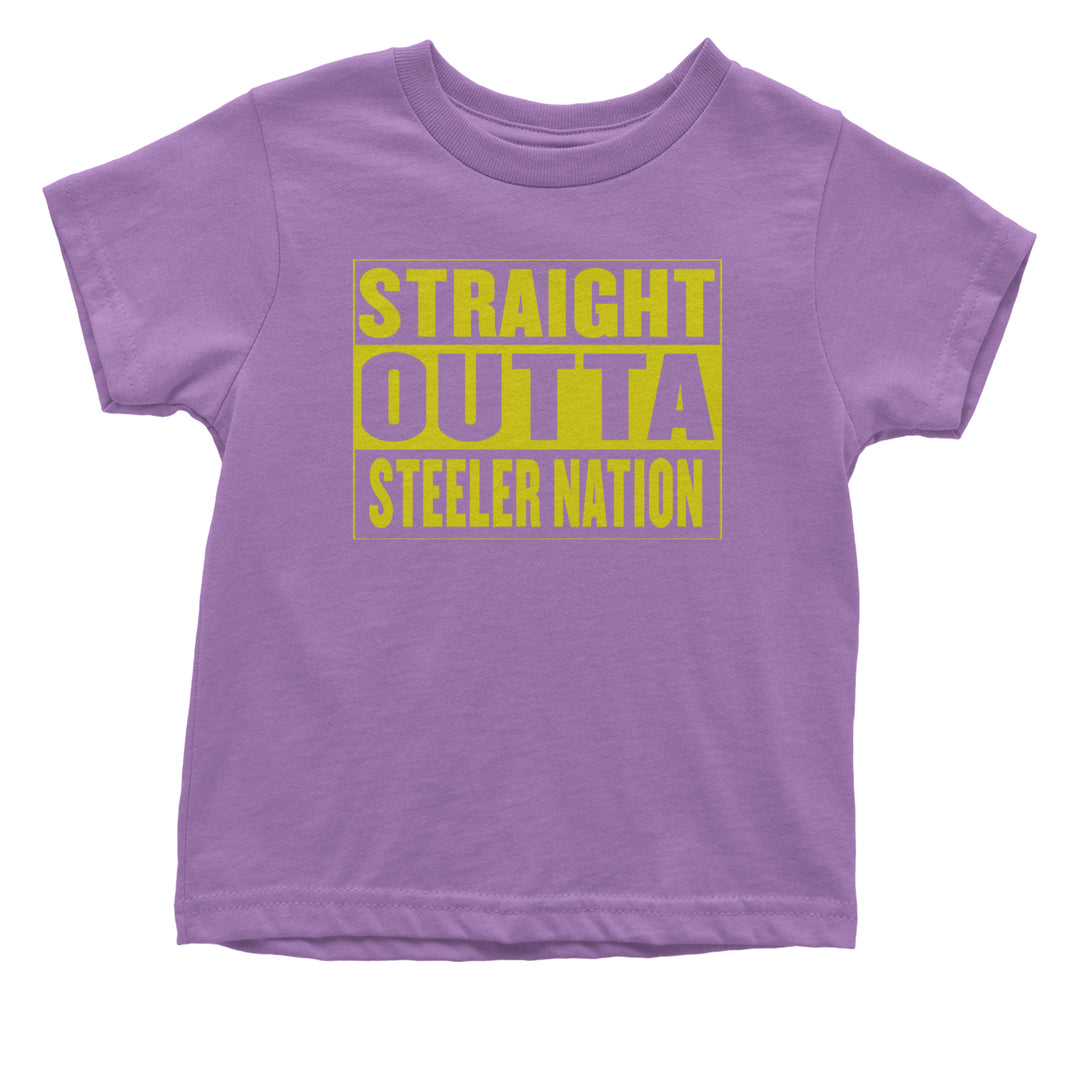 Straight Outta Steeler Nation Football  Infant One-Piece Romper Bodysuit or Toddler T-shirt