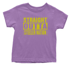 Straight Outta Steeler Nation Football  Infant One-Piece Romper Bodysuit or Toddler T-shirt